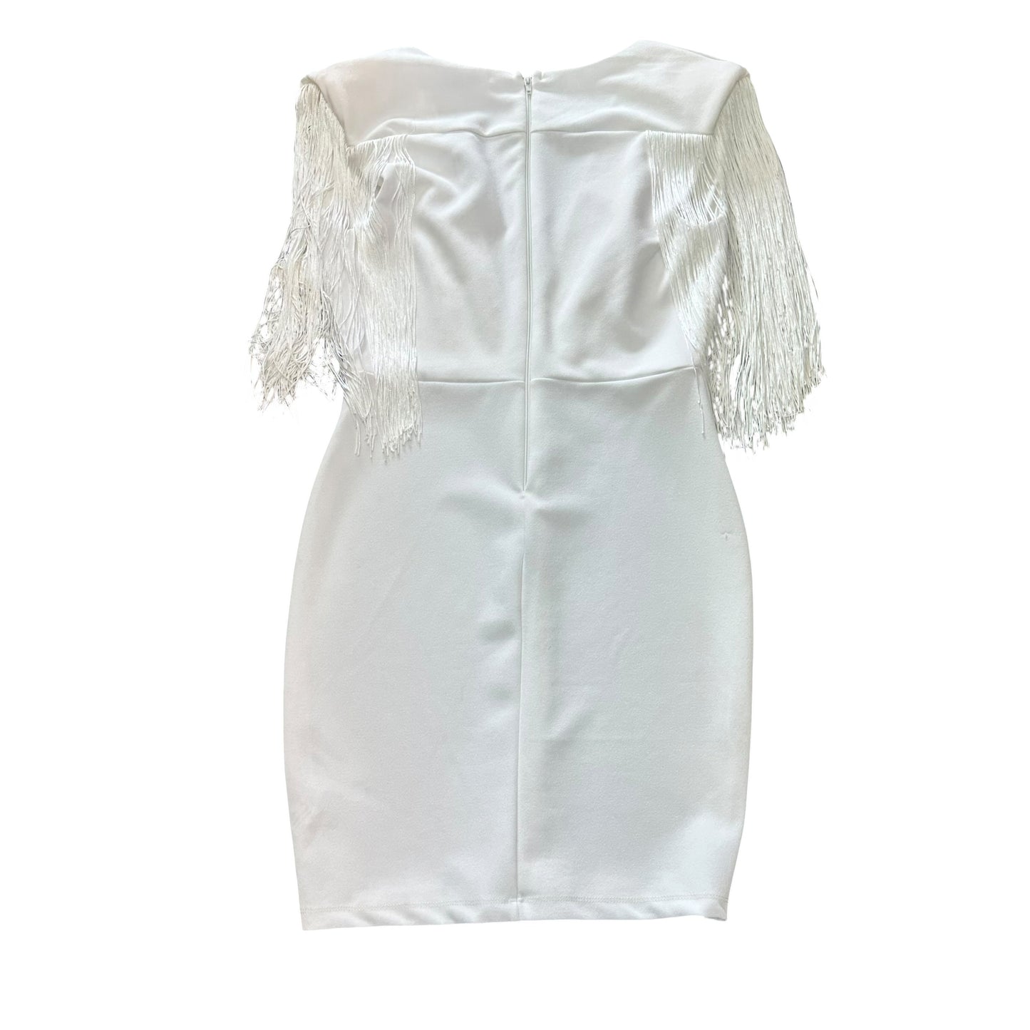 REITH WHITE MINI DRESS TASSELS NWT 122 MEDIUM