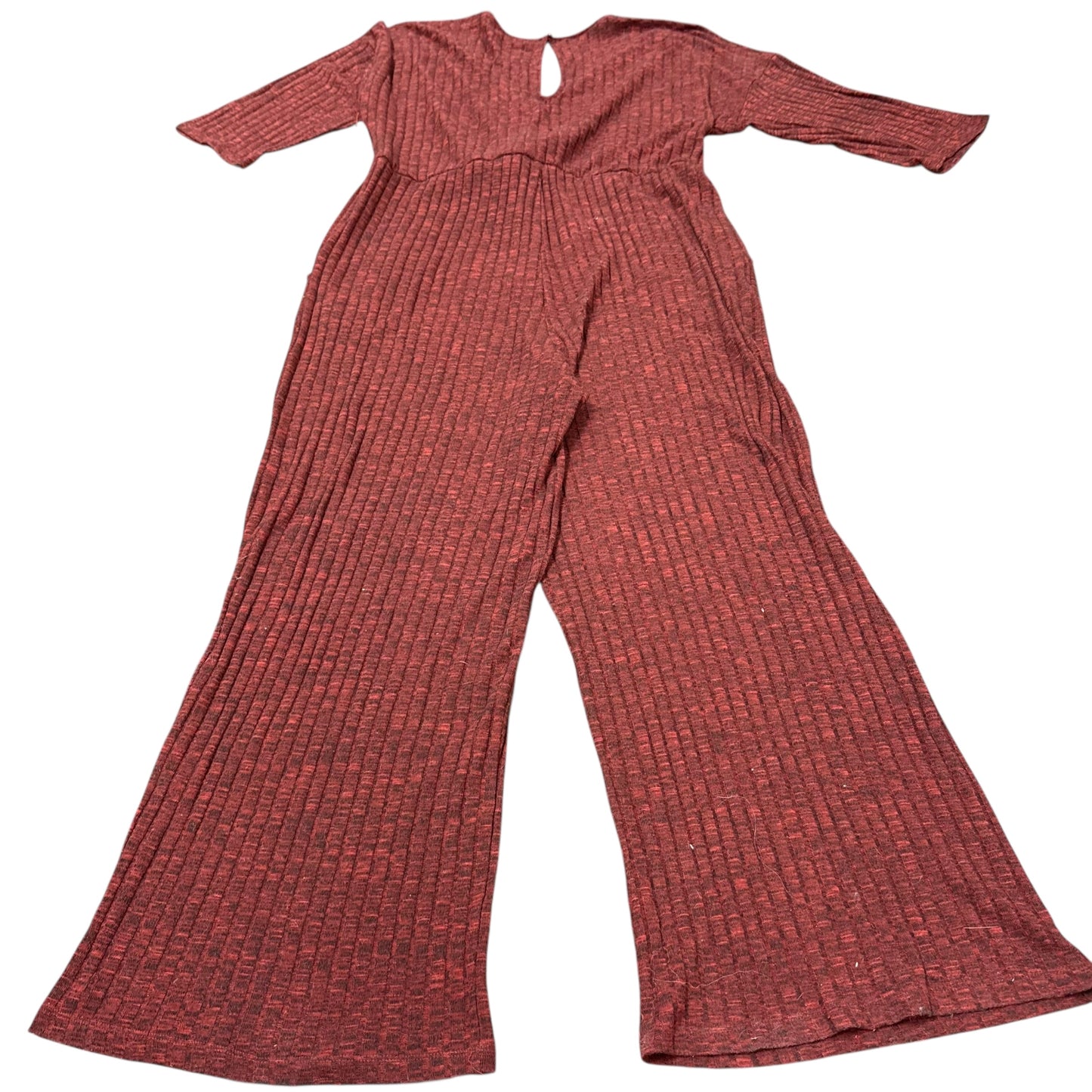 WINSLOW RED RIBBED CROPPED WIDE LEG JUMPSUIT 56 2X