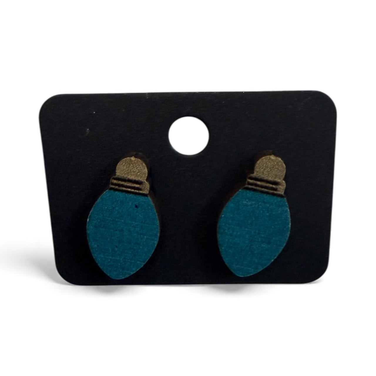 BLUE CHRISTMAS LIGHT EARRINGS 100