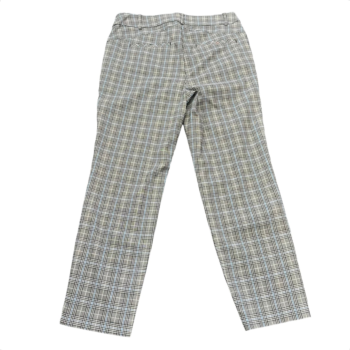 LANE BRYANT BLACK WHITE PLAID TROUSERS 8 SZ 14