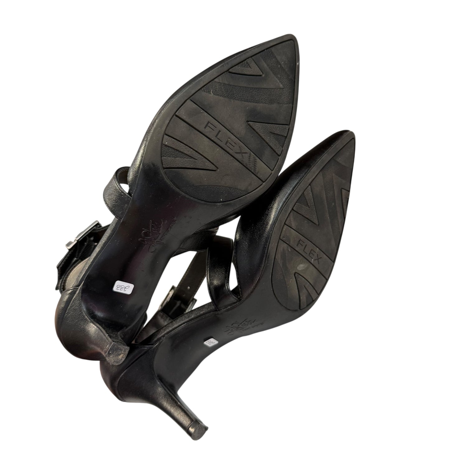 LIFESTRIDE SEE THIS BLACK POINTY TOE STRAPPY HEELS 233 SZ 9.5