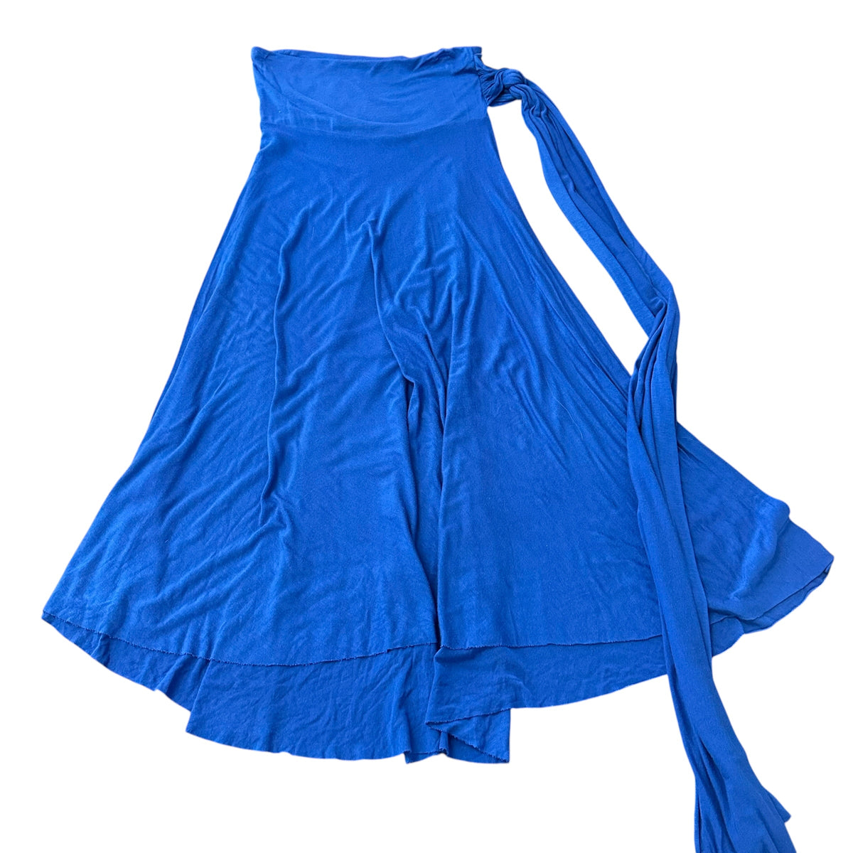 BLUE PULL ON MIDI SKIRT 249 MEDIUM