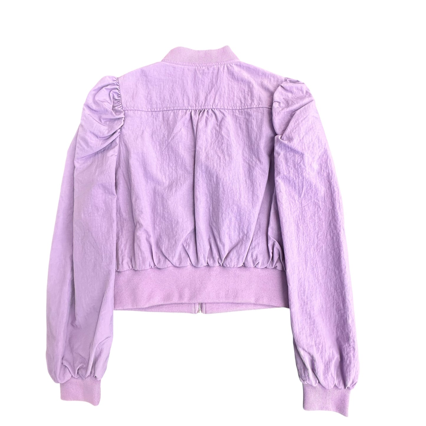 TART COLLECTION LILAC PURPLE BOMBER JACKET PUFF SLEEVES MEDIUM