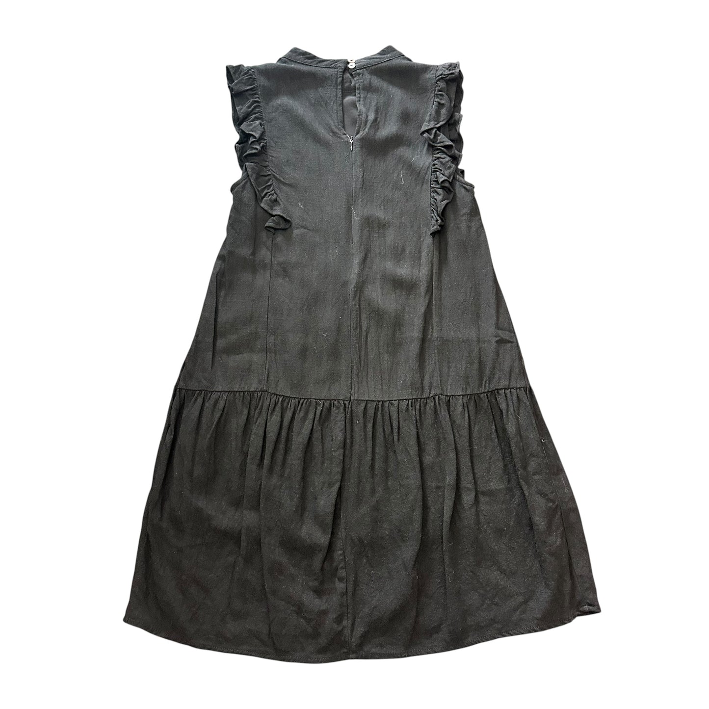 MOD REF BLACK DRESS RUFFLES 44 SMALL