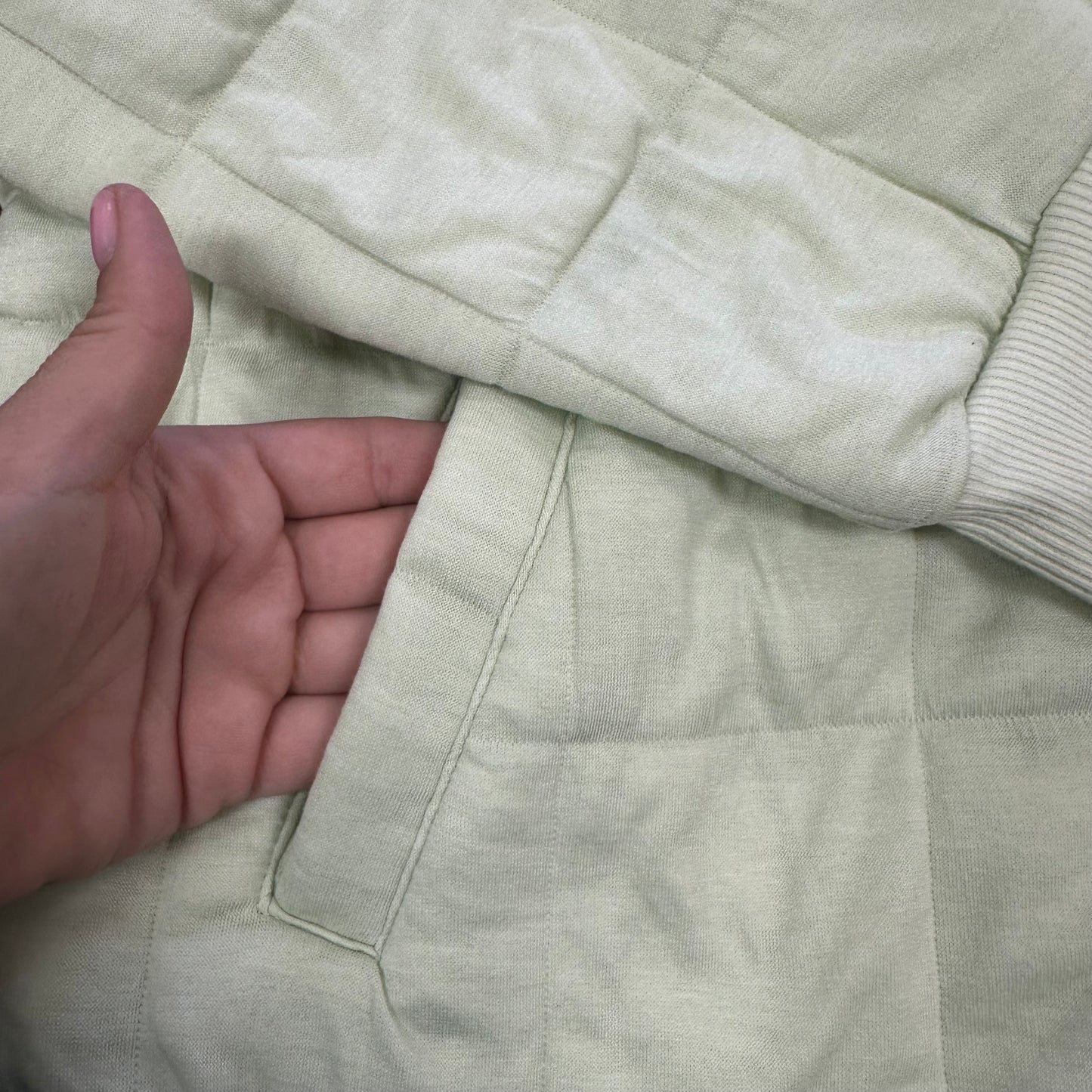 RBX ACTIVE PERFECT WEEKEND QUILTED JACKET LIGHT GREEN 6 LARGE