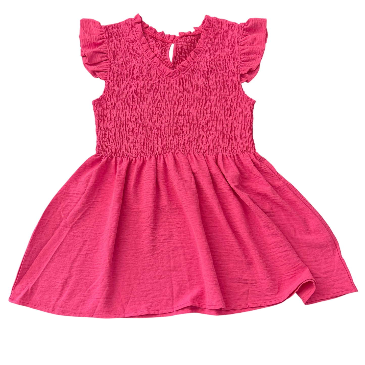 PINK SMOCKED BABYDOLL BLOUSE 124 MEDIUM