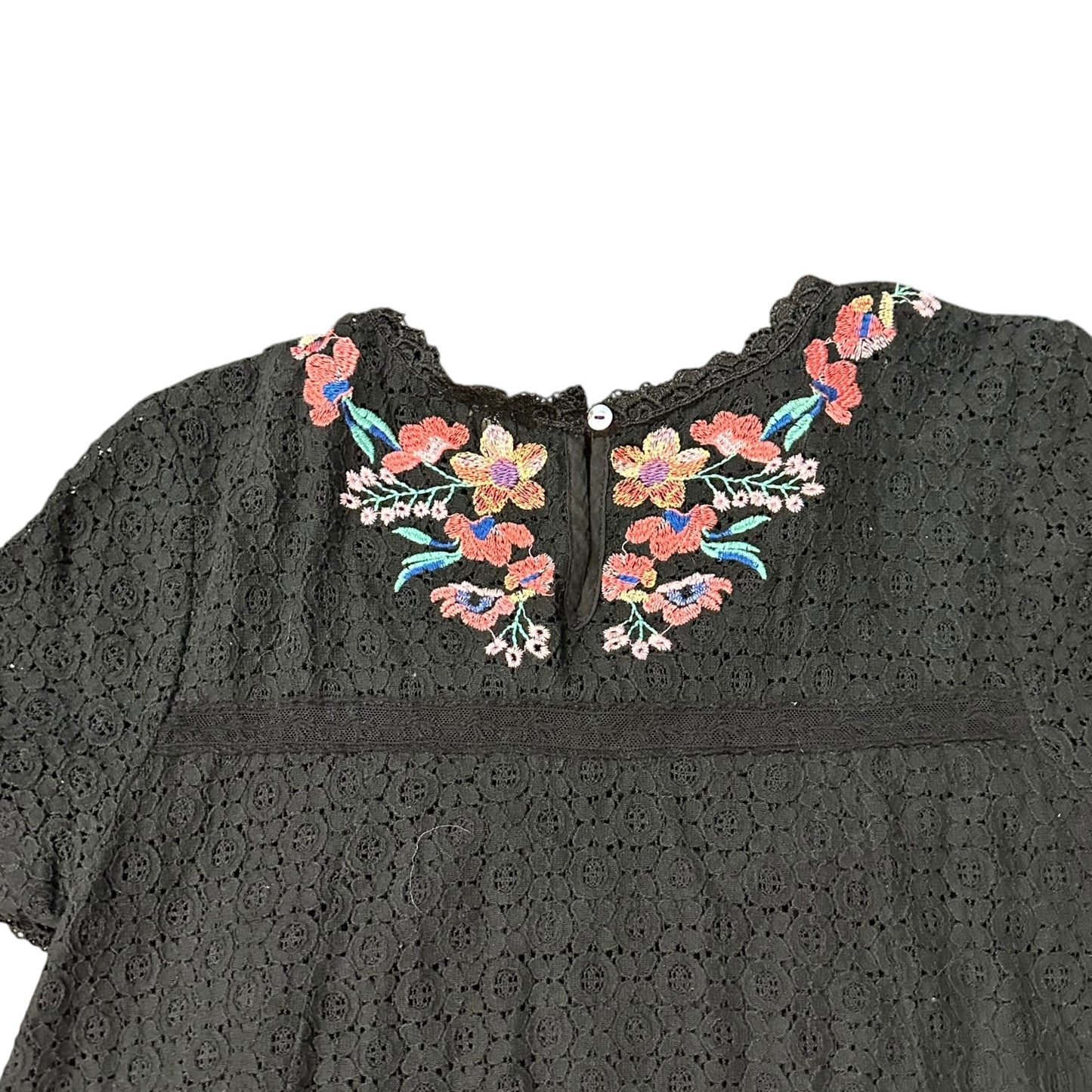 UMGEE BLACK LACE EMBROIDERED DRESS 100 SMALL