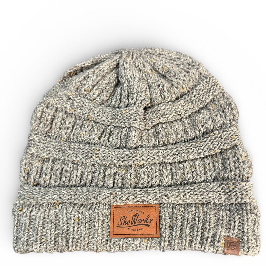 SHO WORKS GRAY KNITTED BEANIE 235