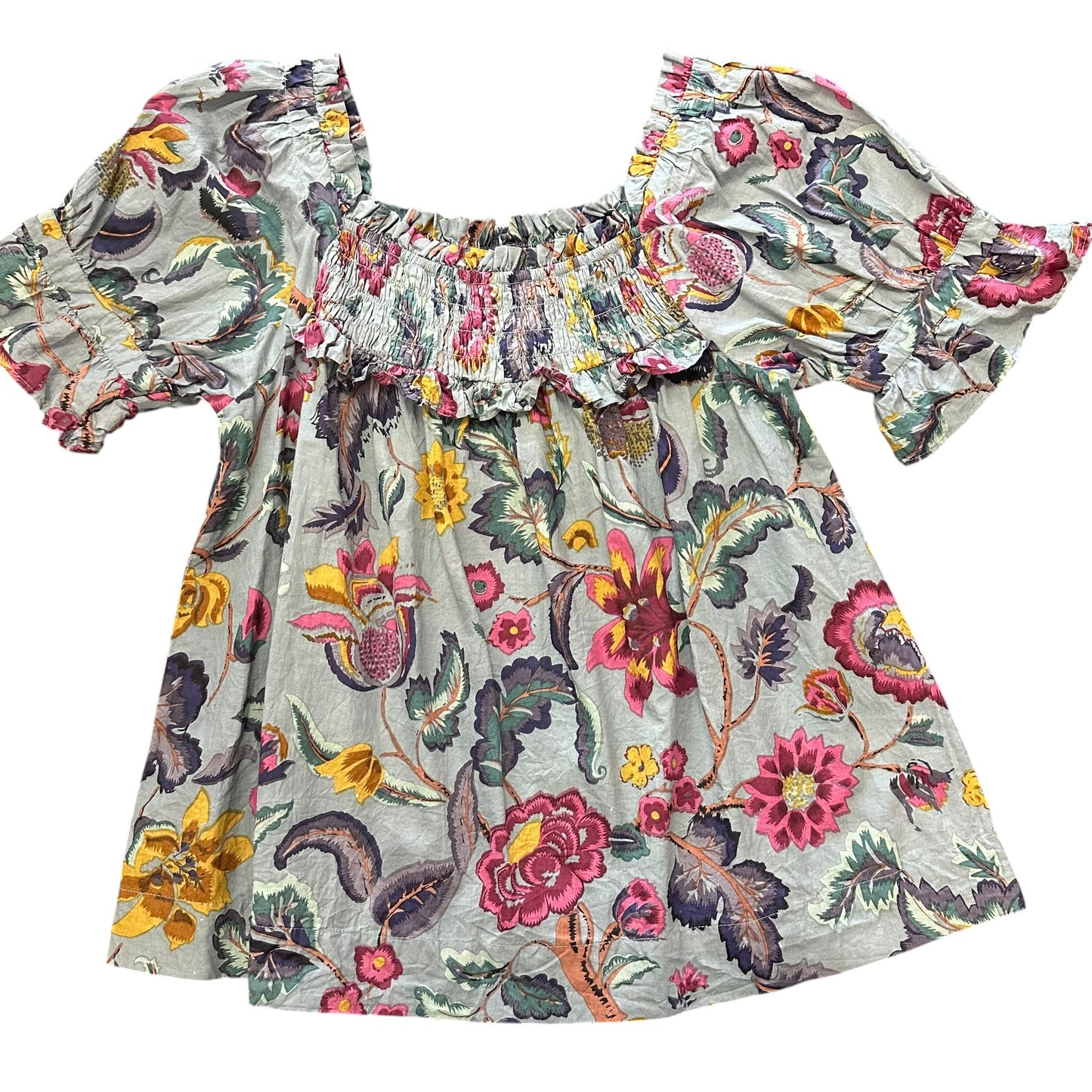 IVY JANE BLUE FLORAL BLOUSE 27 XS