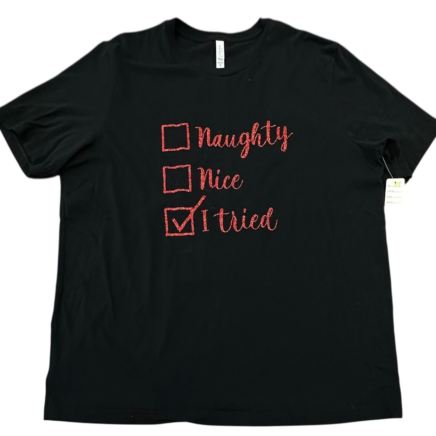 I TRIED CHRISTMAS SHIRT BLACK 7 2XL