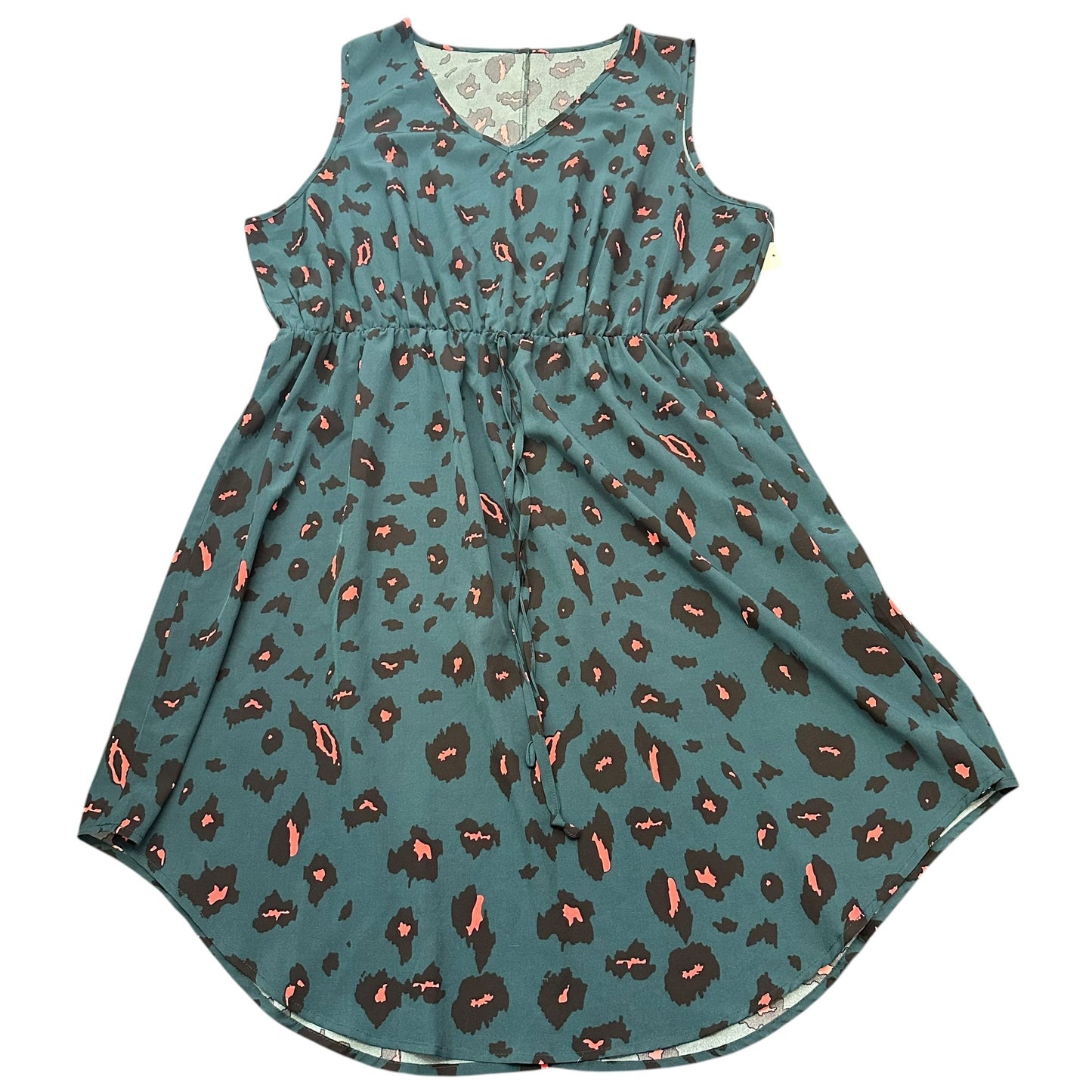 SHEIN DARK GREEN ANIMAL PRINT DRESS 227 4X