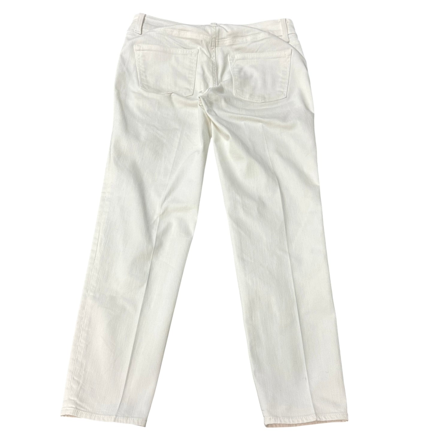 TALBOTS WHITE DENIM JEANS FLAWLESS FIVE POCKET BOYFRIEND 261 SZ 2