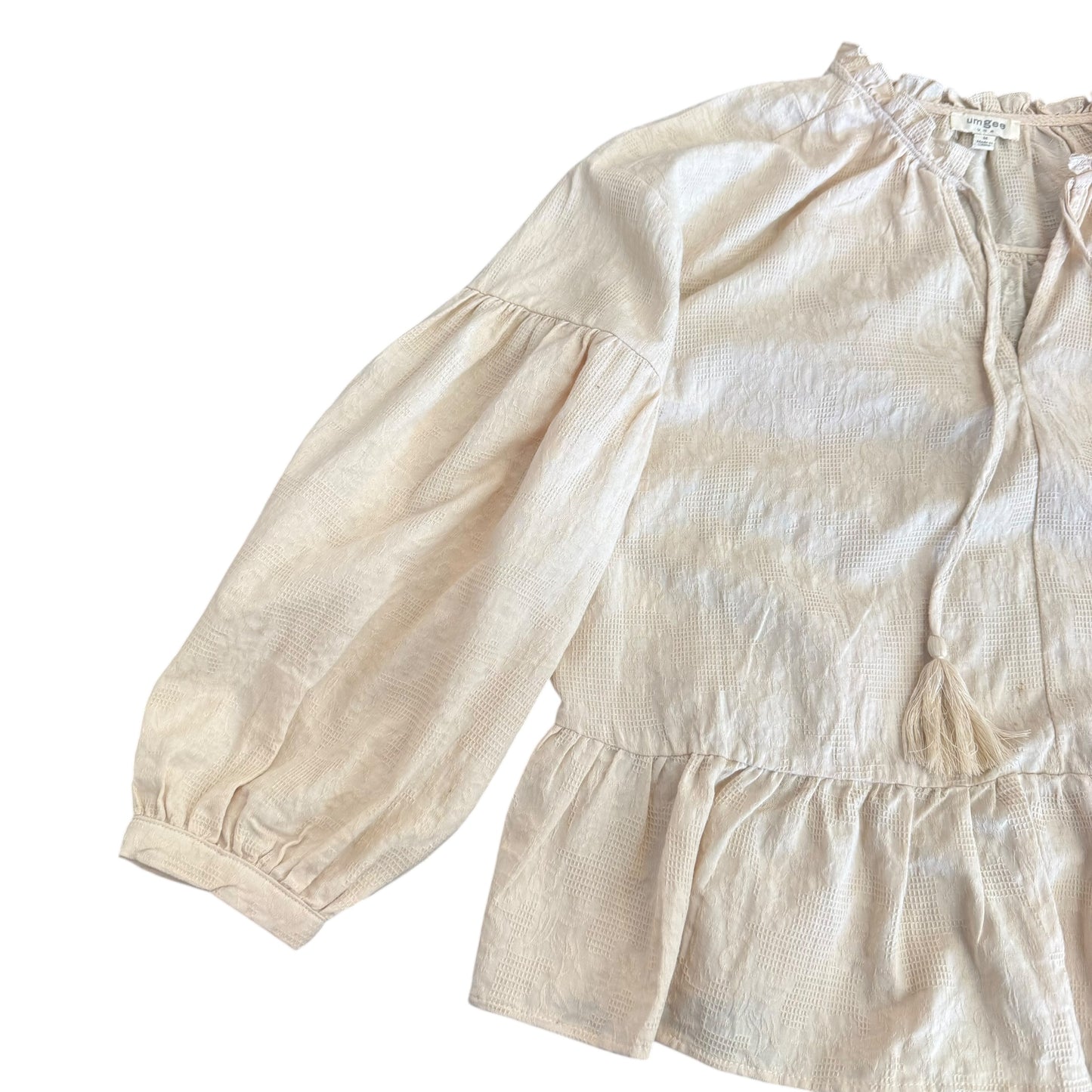 UMGEE BEIGE BOHO BLOUSE 100 MEDIUM