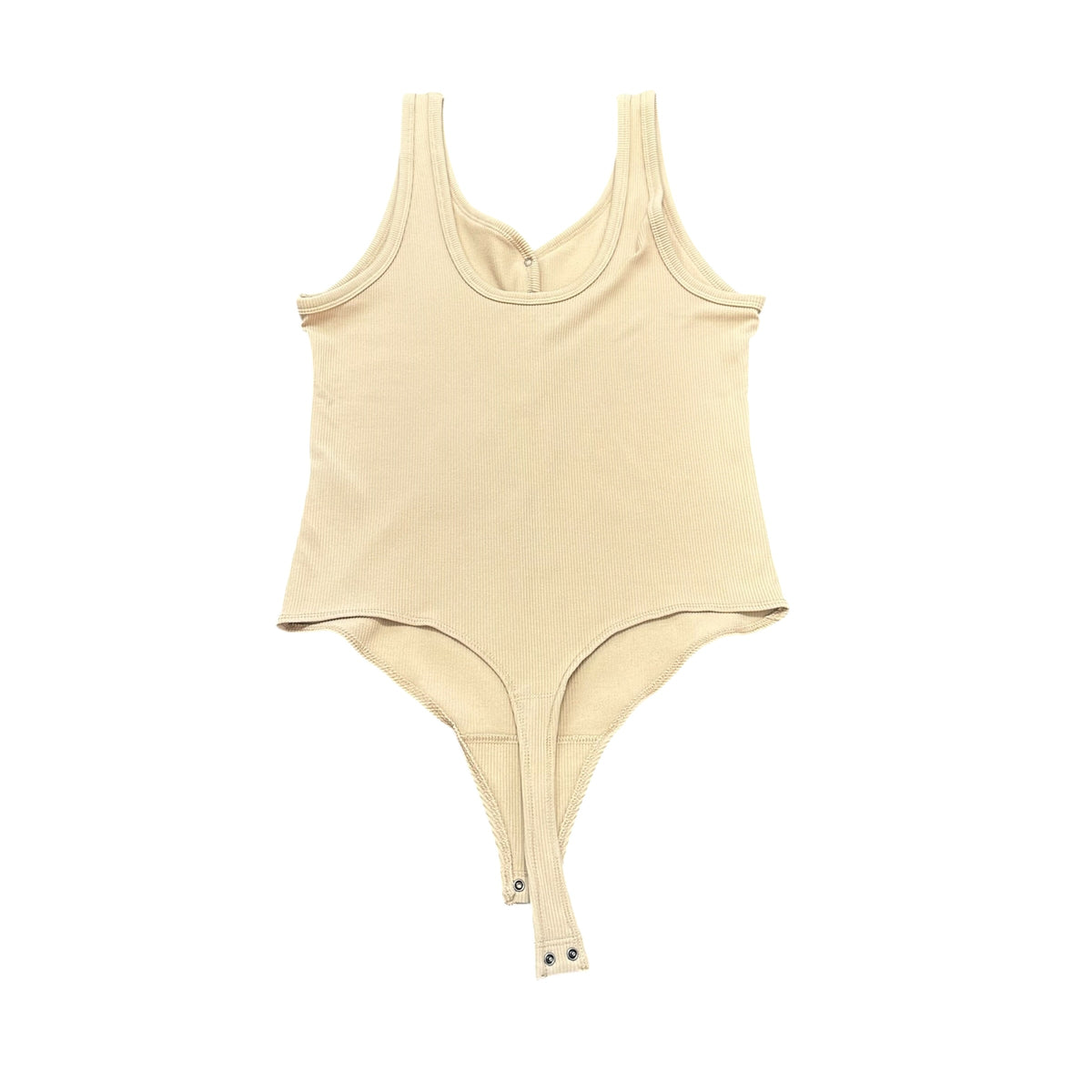 ABERCROMBIE TAN RIBBED BODYSUIT 282 LARGE
