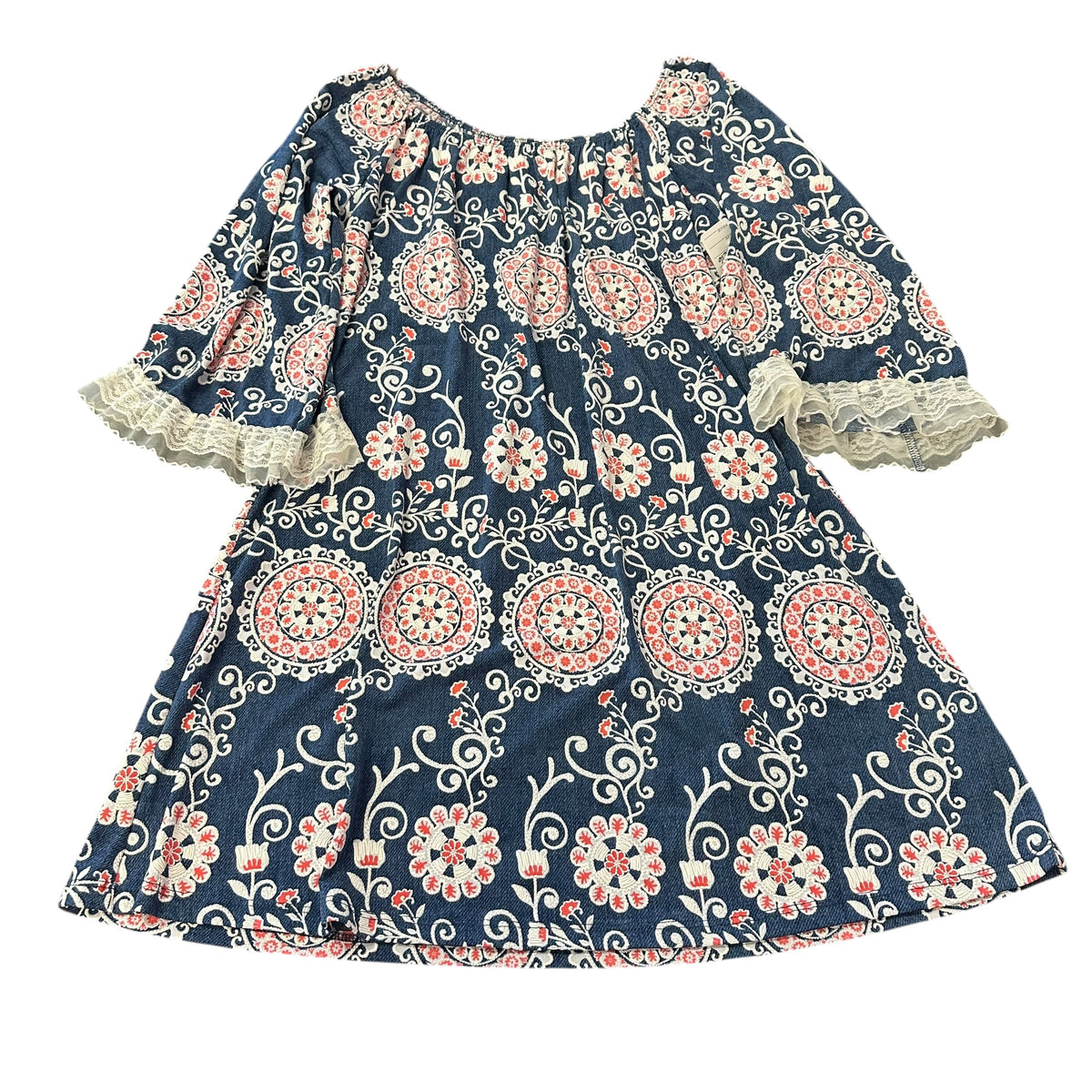 2B TOGETHER NAVY WHITE DRESS 276 LARGE