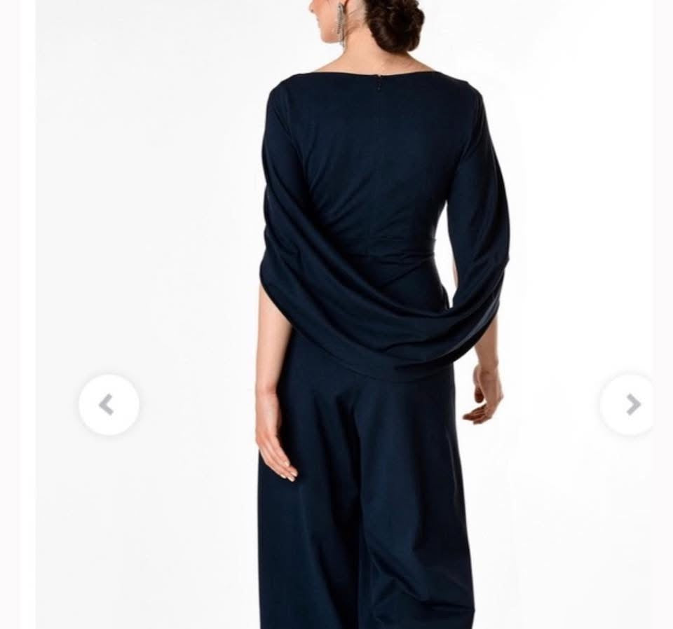 ZAPELLE NAVY JUMPSUIT 98 NWOT LARGE/14