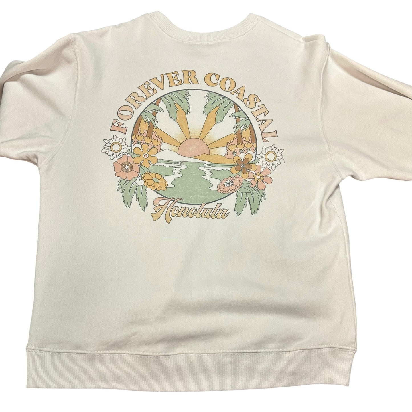 HOLLISTER HONOLULU WHITE SWEATSHIRT 122 XS **