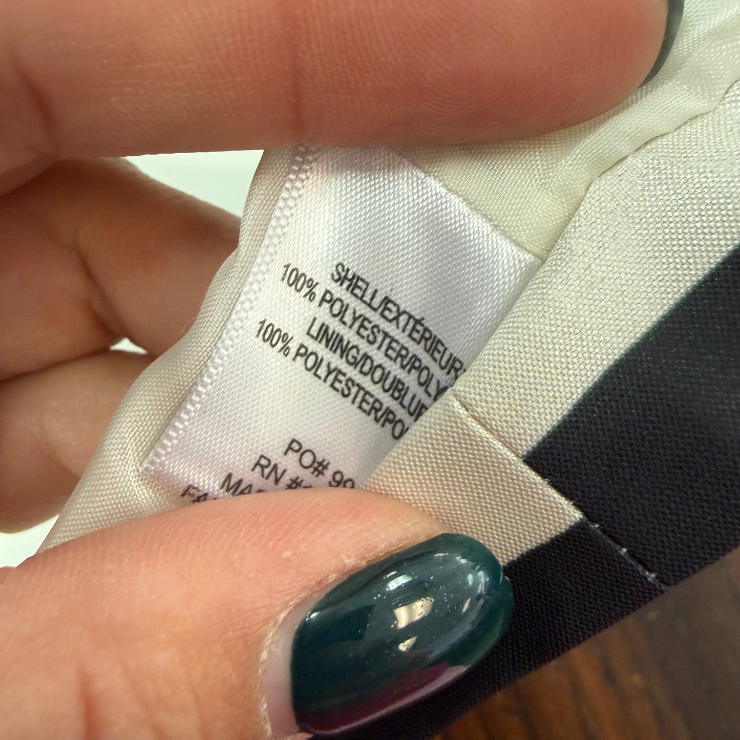 FRANCES CALENTINE BLACK WHITE COAT 214 SMALL