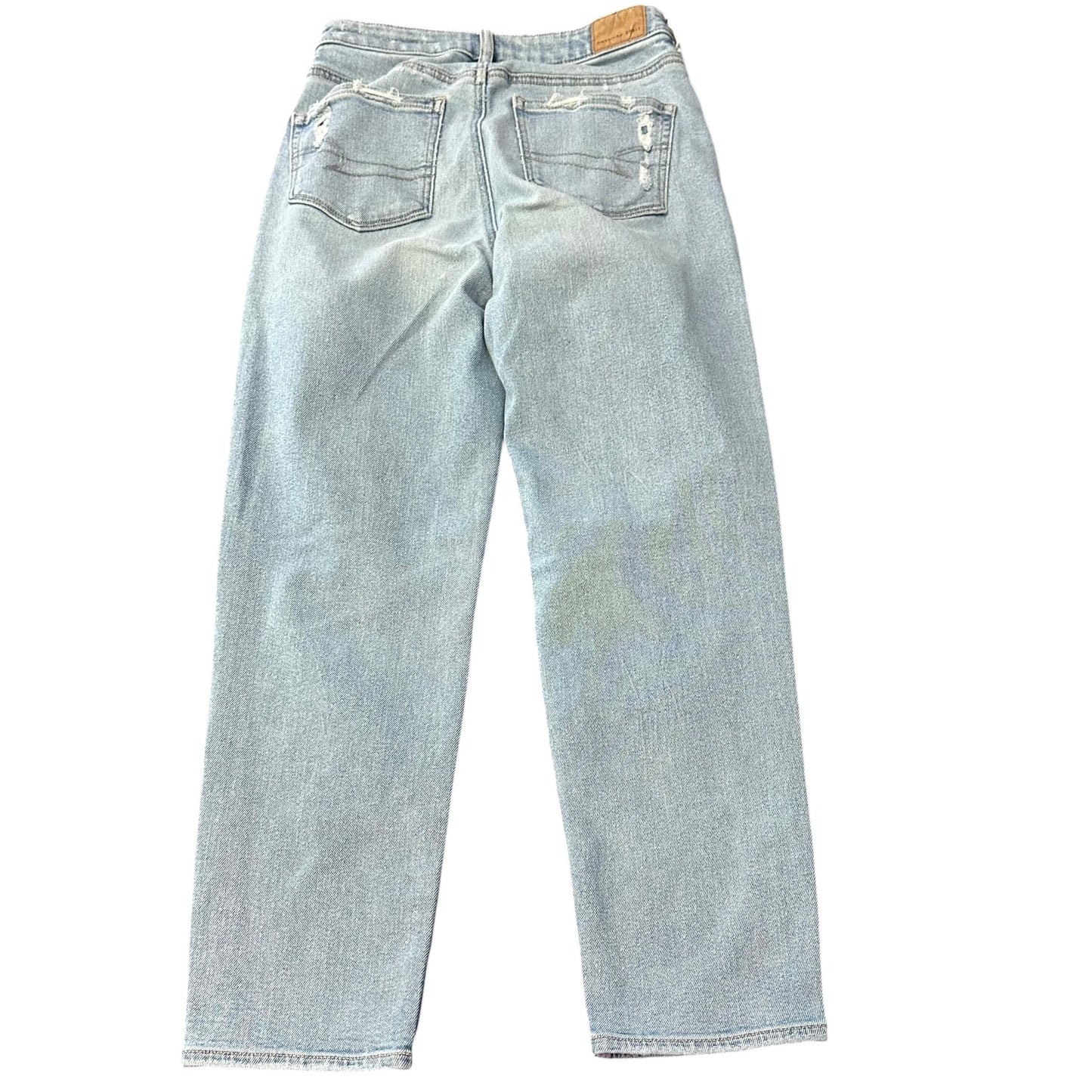 AMERICAN EAGLE BLUE DENIM JEANS MOM STRAIGHT 100 SZ 2