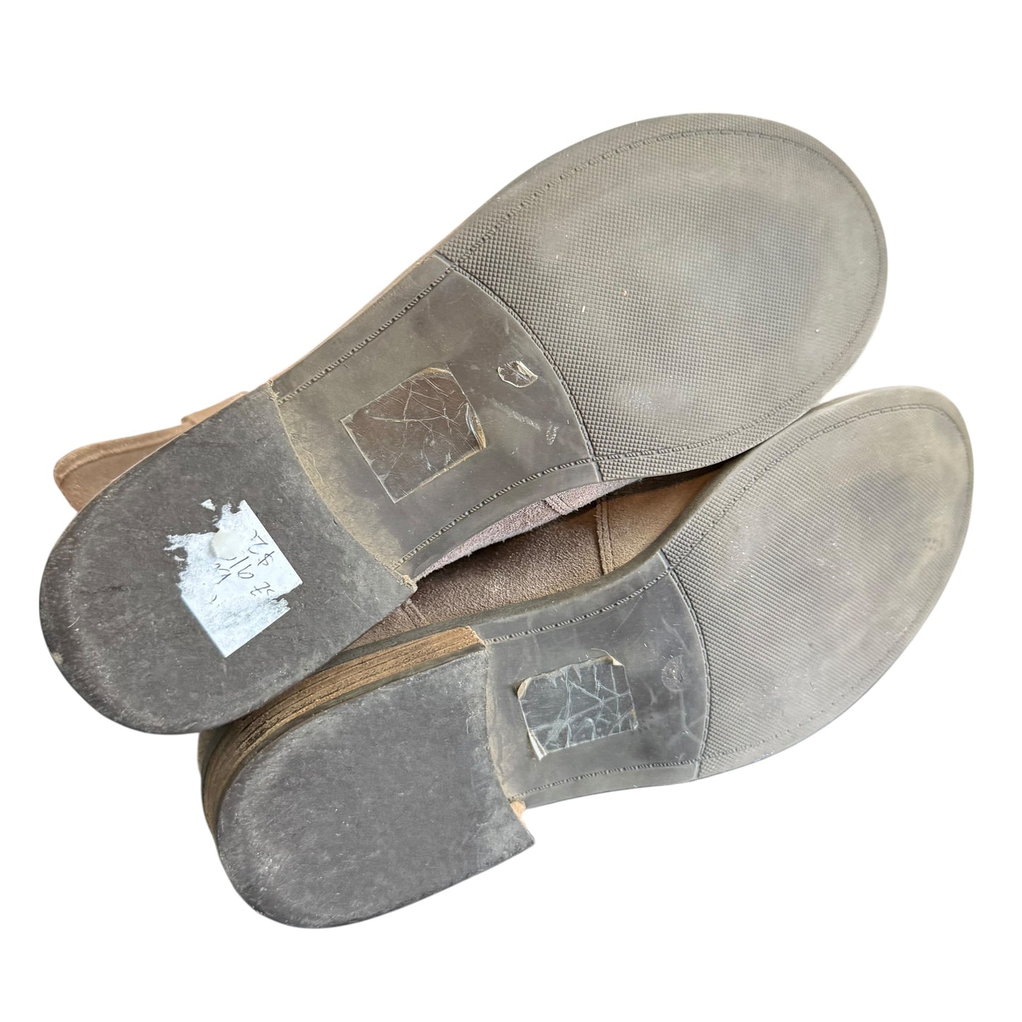 SOLE SOCIETY TAUPE LEATHER BOOTIES 100 SZ 9