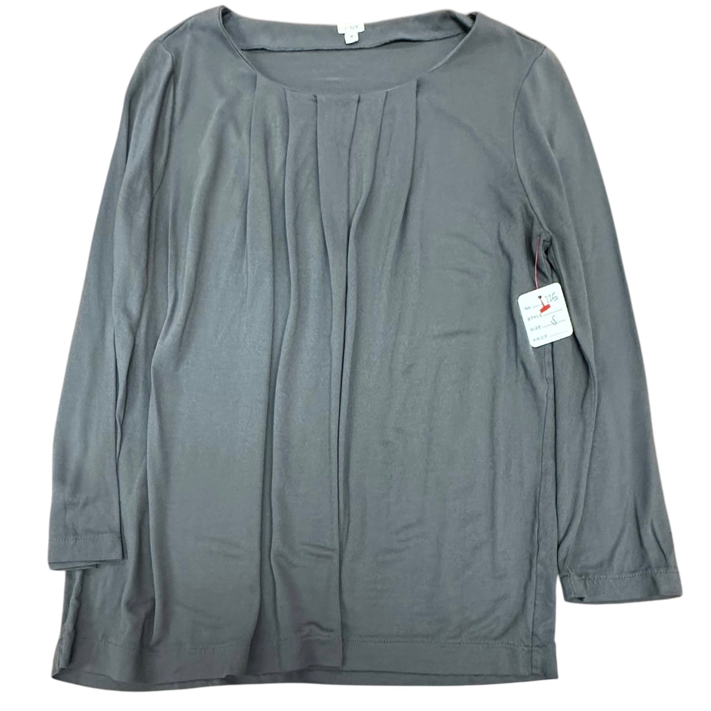 J CREW GRAY LONG SLEEVE BLOUSE 225 SMALL