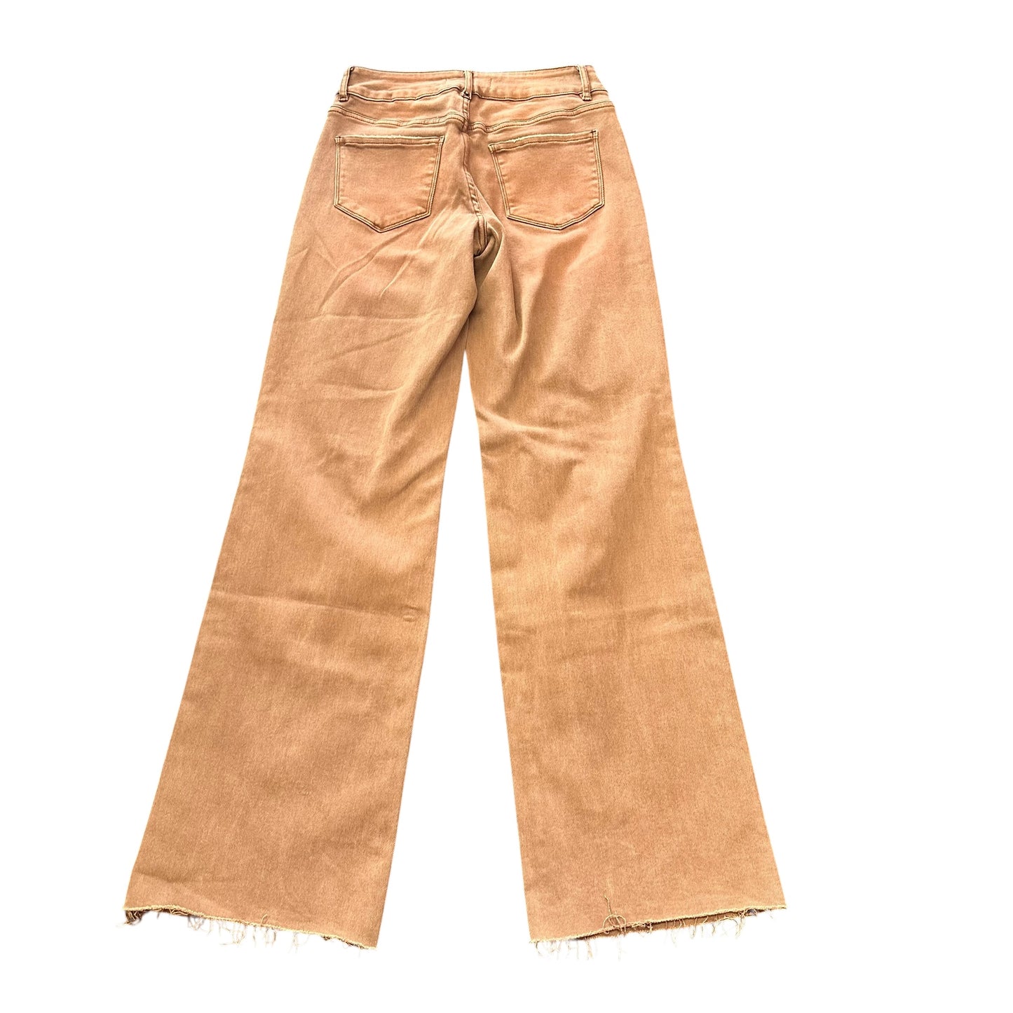 DENIM BAR BROWN HIGH RISE WIDE LEG JEANS 26 SZ 28