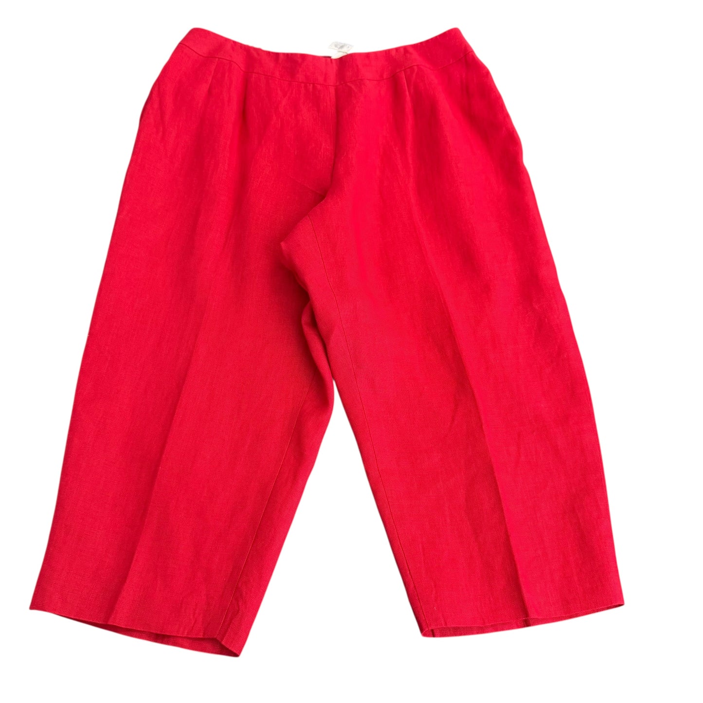 TALBOTS VINTAGE 100% LINEN RED TROUSERS 257 SZ 18W
