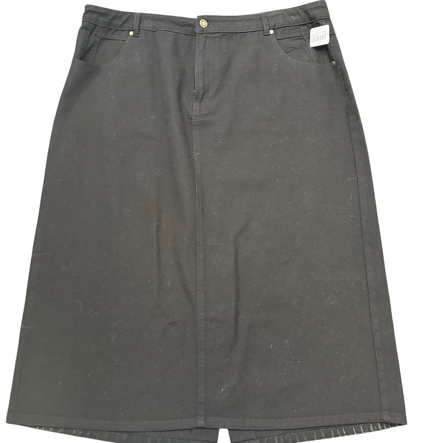 JESSICA LONDON BLACK DENIM LONG SKIRT 100 SZ 22