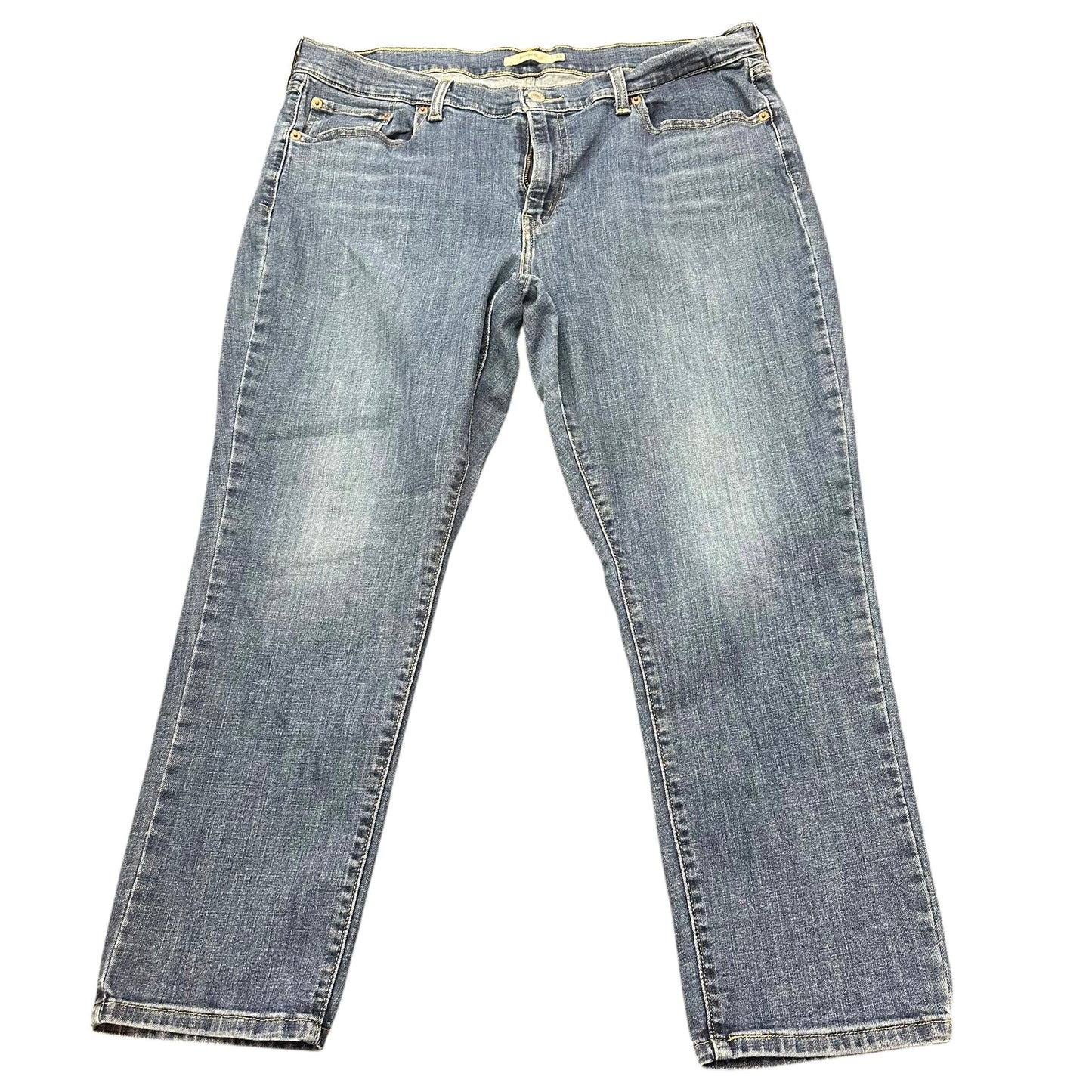LEVIS BOYFRIEND BLUE DENIM JEANS ANKLE LENGTH 272 SZ 33