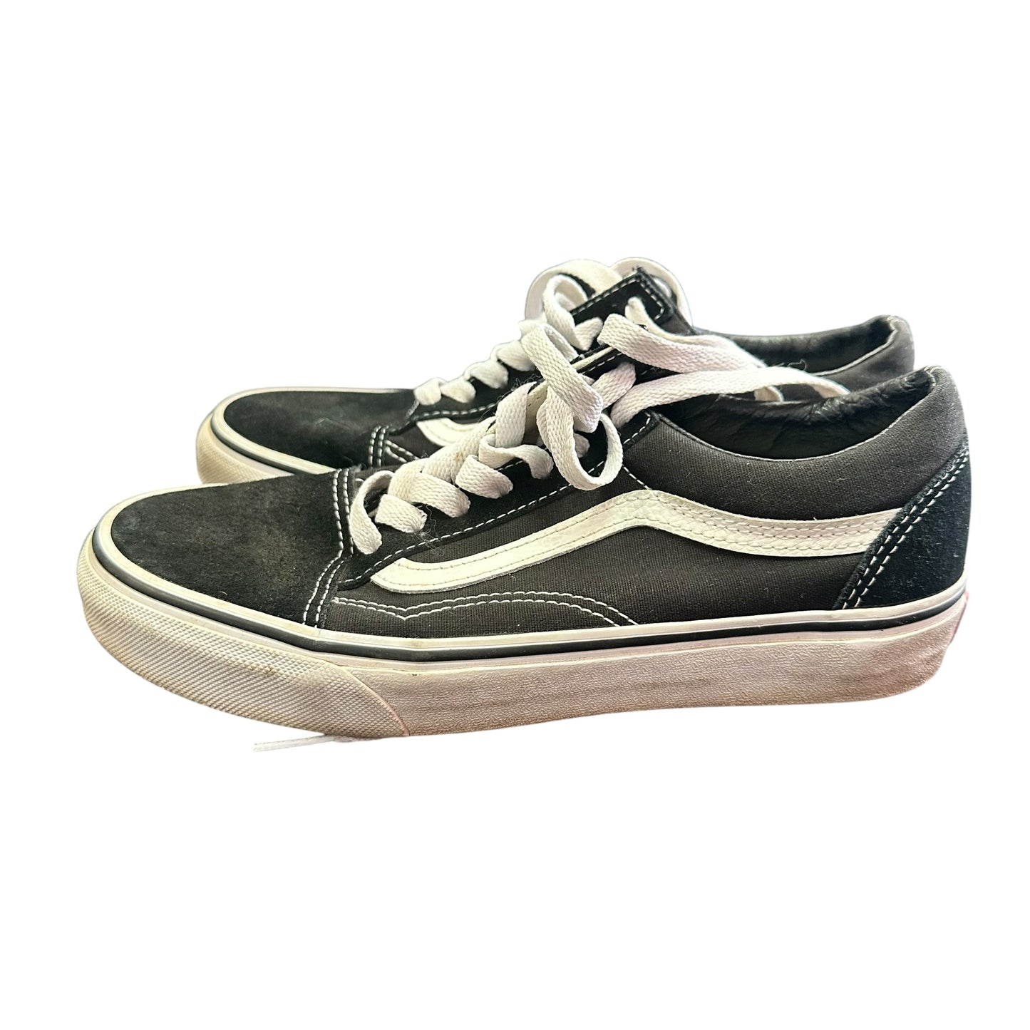 VANS BLACK SNEAKERS SUEDE CANVAS 100 SZ 7