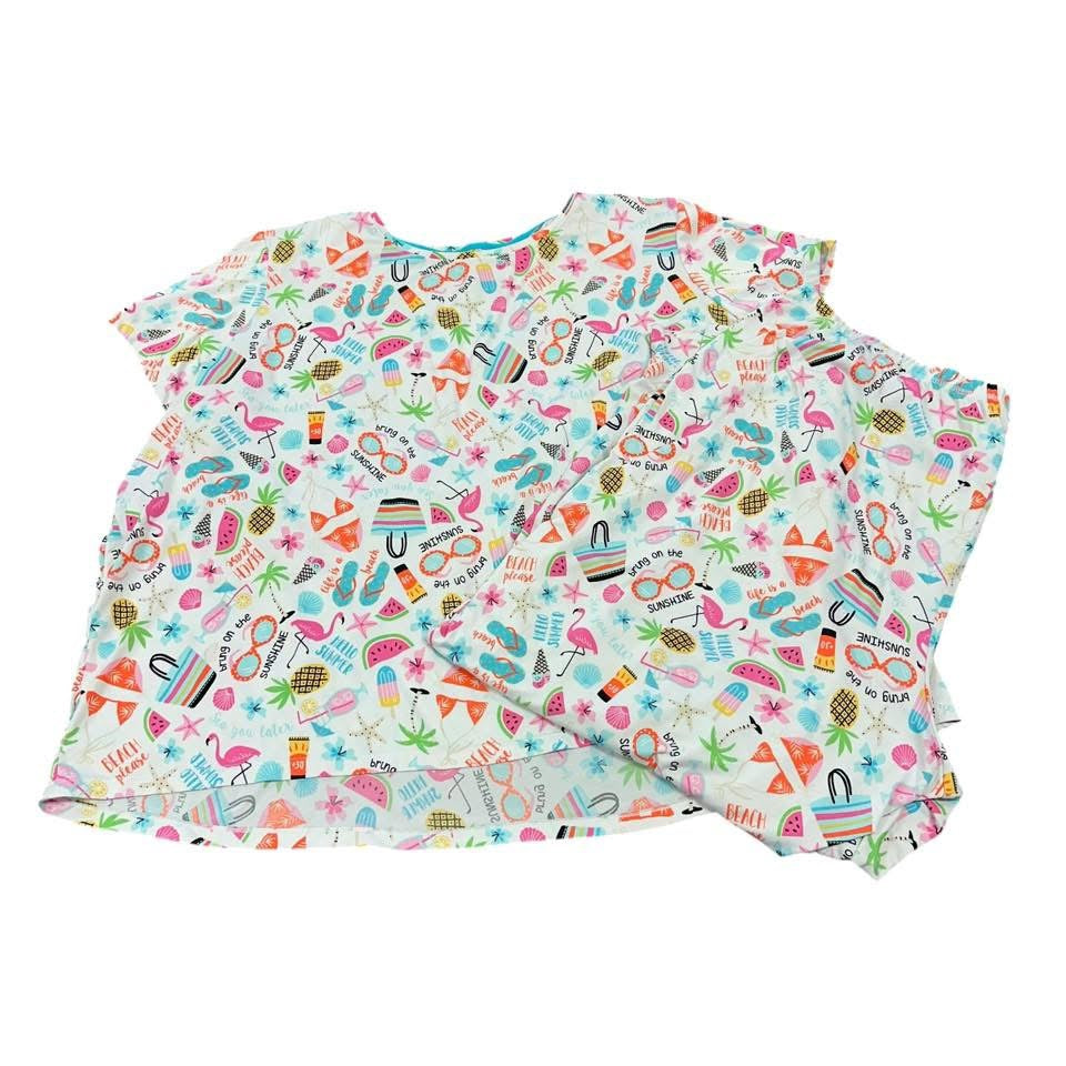 SECRET TREASURES WHITE BEACH PAJAMA SET 229 3X