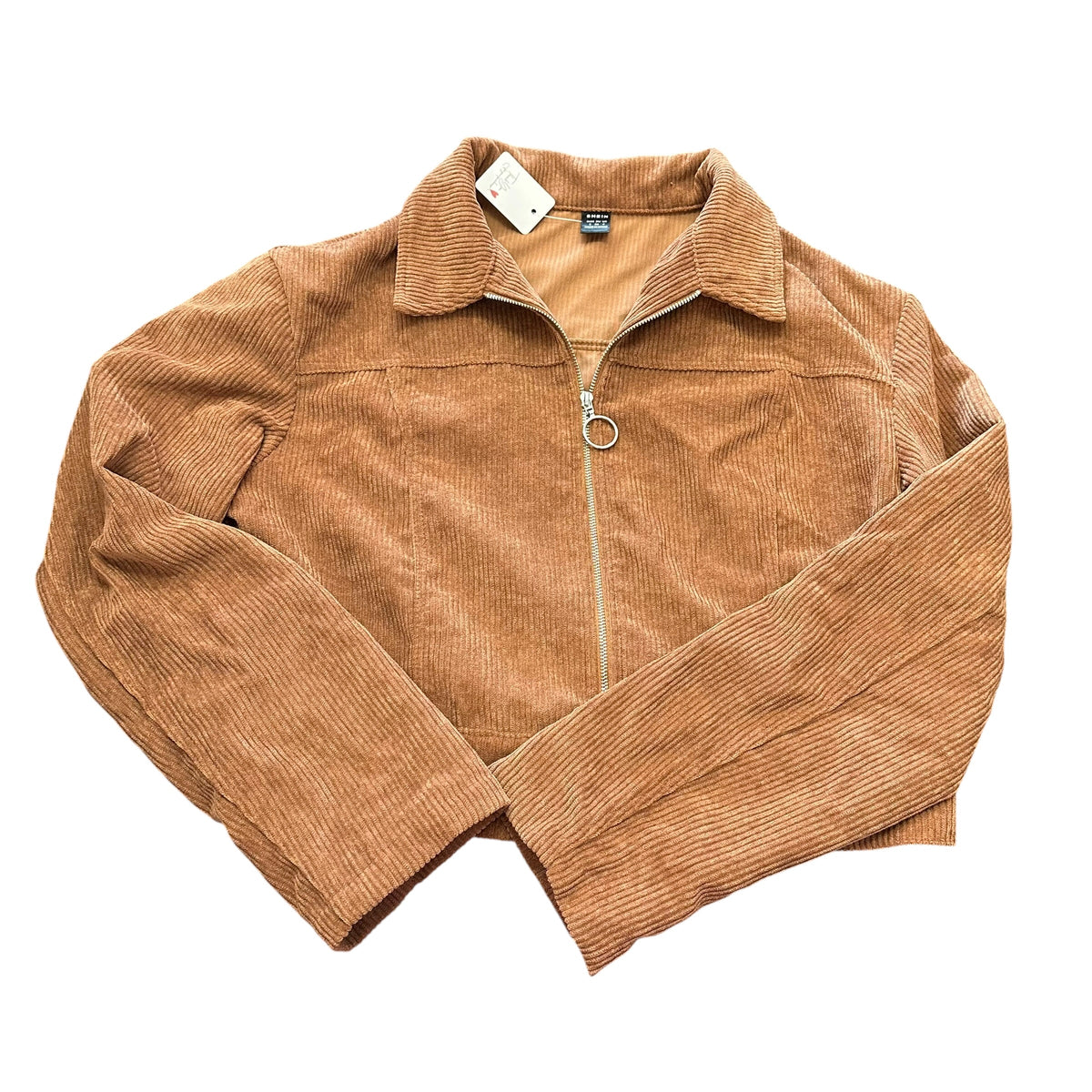 BROWN CROPPED JACKET 100 SMALL