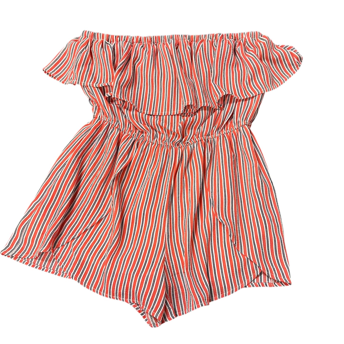FAVLUX CORAL STRIPED SLEEVELESS ROMPER 239 LARGE