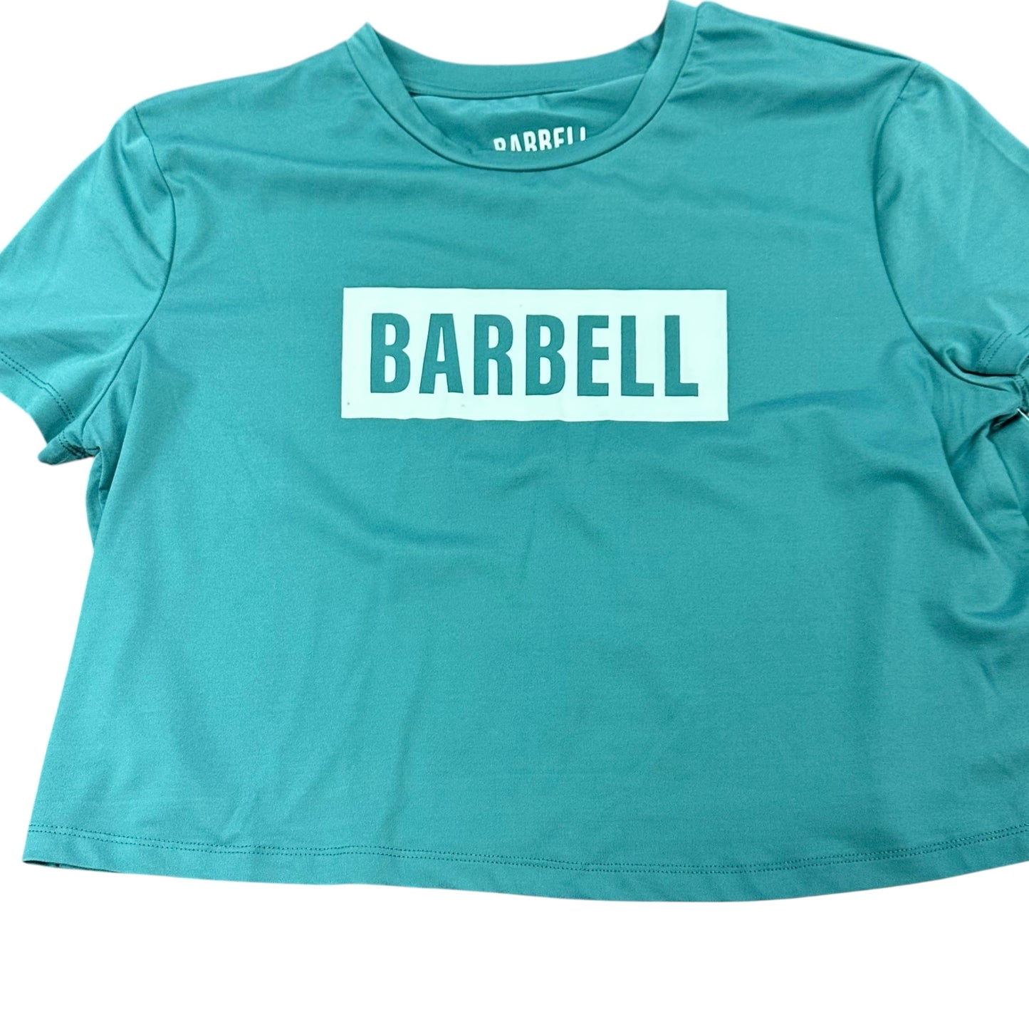 BARBELL GREEN CROPPED ATHLETIC TOP 158 MEDIUM