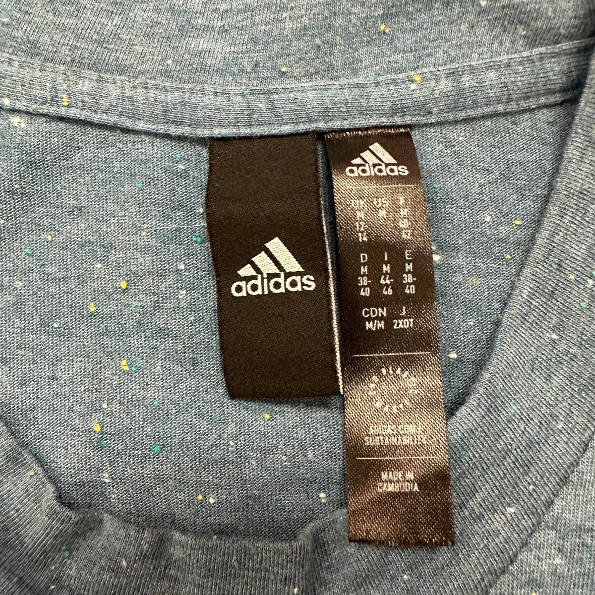 ADIDAS BLUE MUSCLE TANK TOP 100 MEDIUM