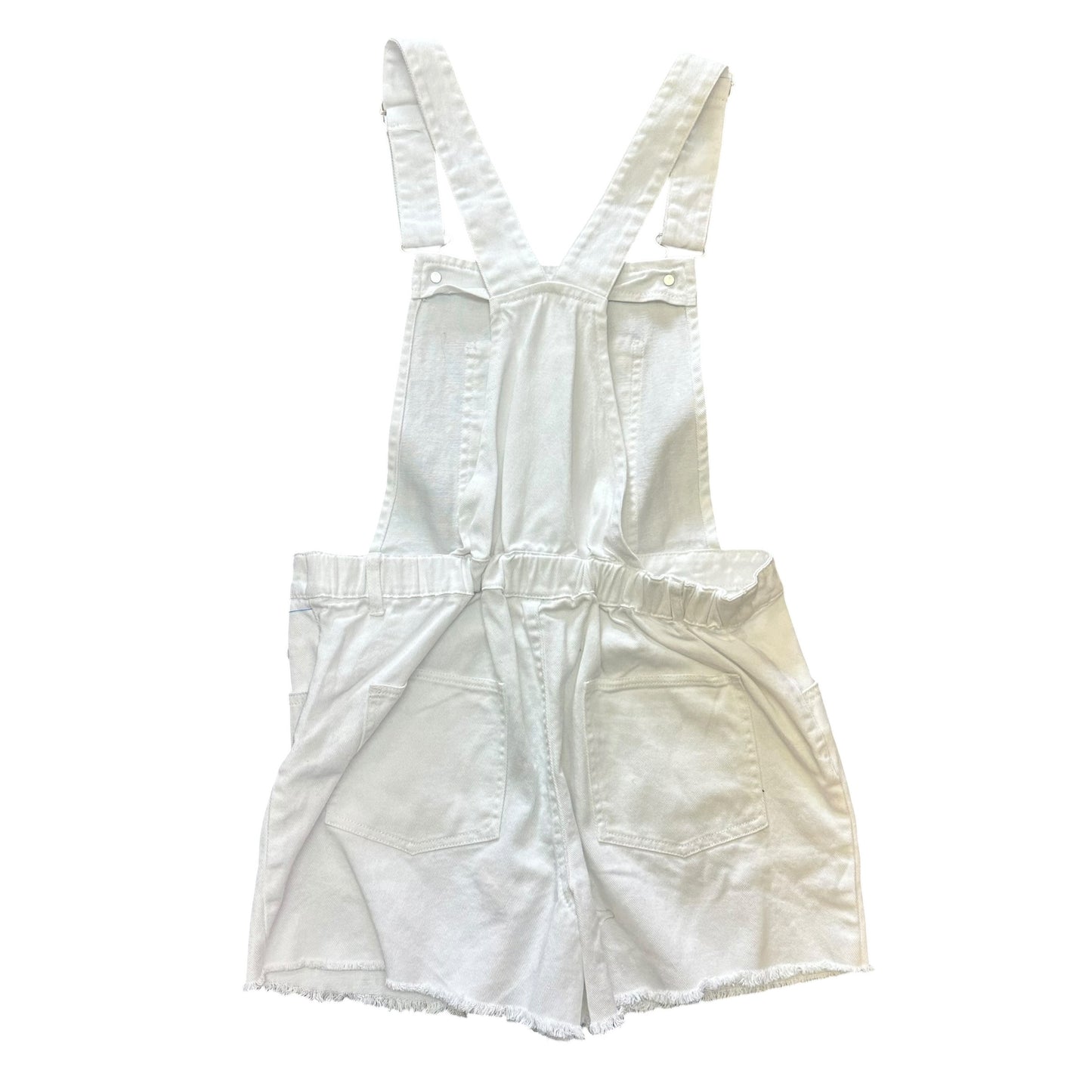 ALREDINE WHITE OVERALLS SHORTS 100 SMALL