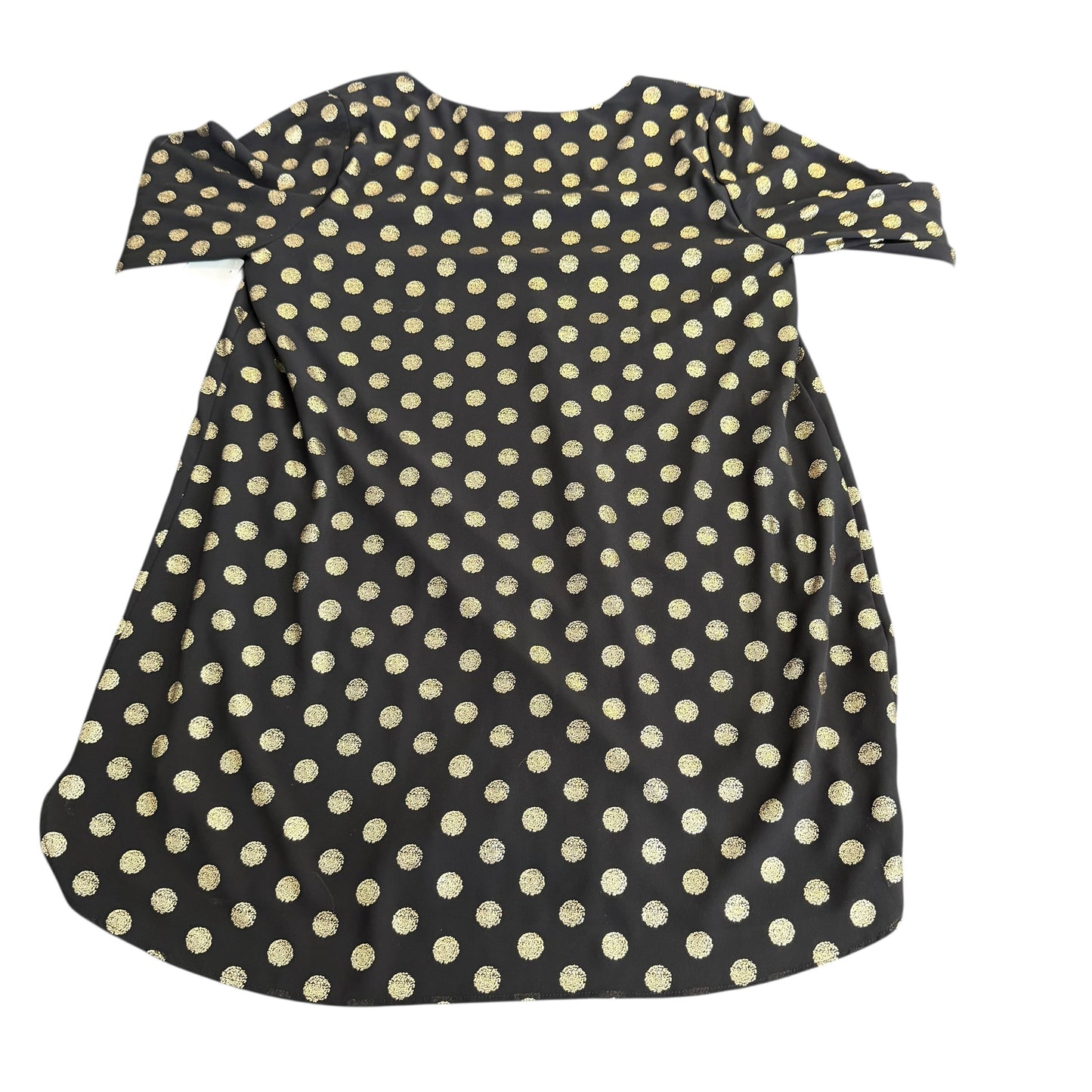 SHOW ME YOUR MUMU BLACK GOLD METALLIC POLKA DOT DRESS 256 MEDIUM