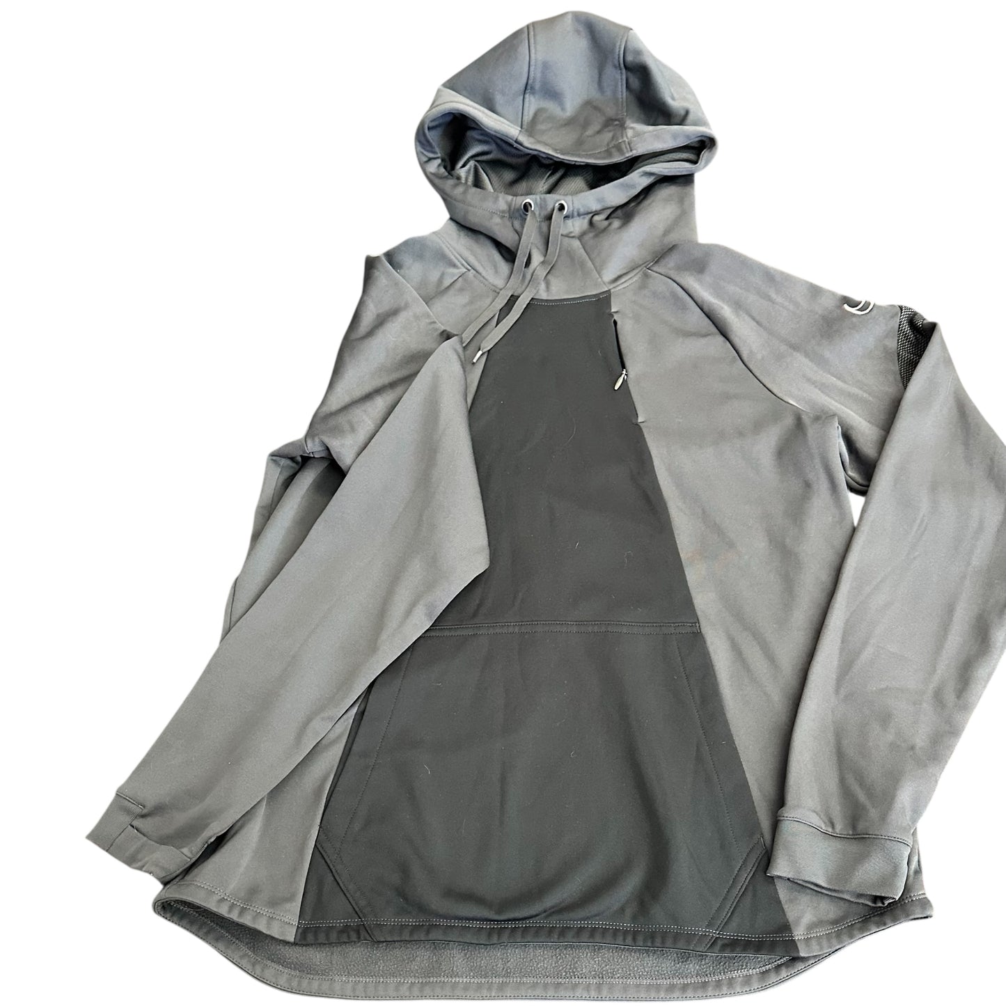 NIKE DRIFIT PULL OVER HOODIE BLACK GRAY 100 MEDIUM