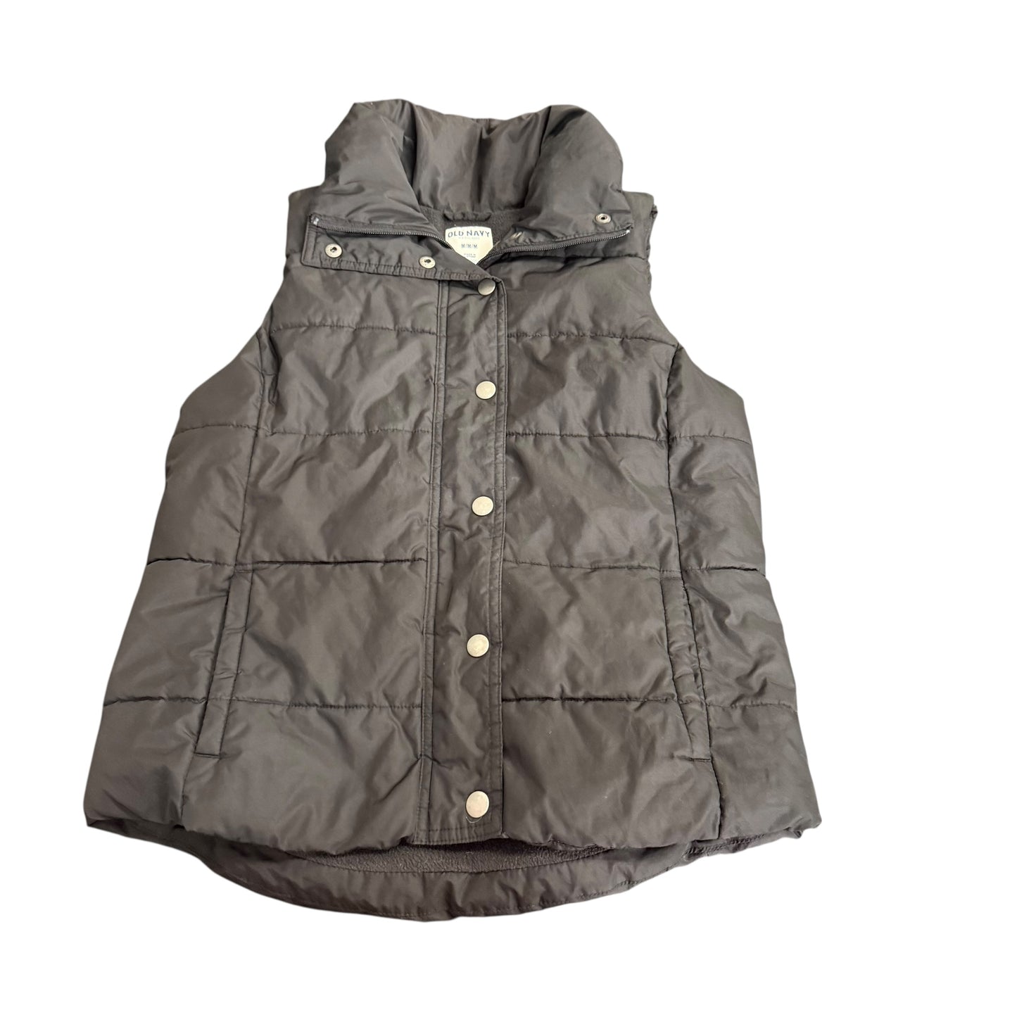 OLD NAVY BLACK PUFFER VEST 196 MEDIUM