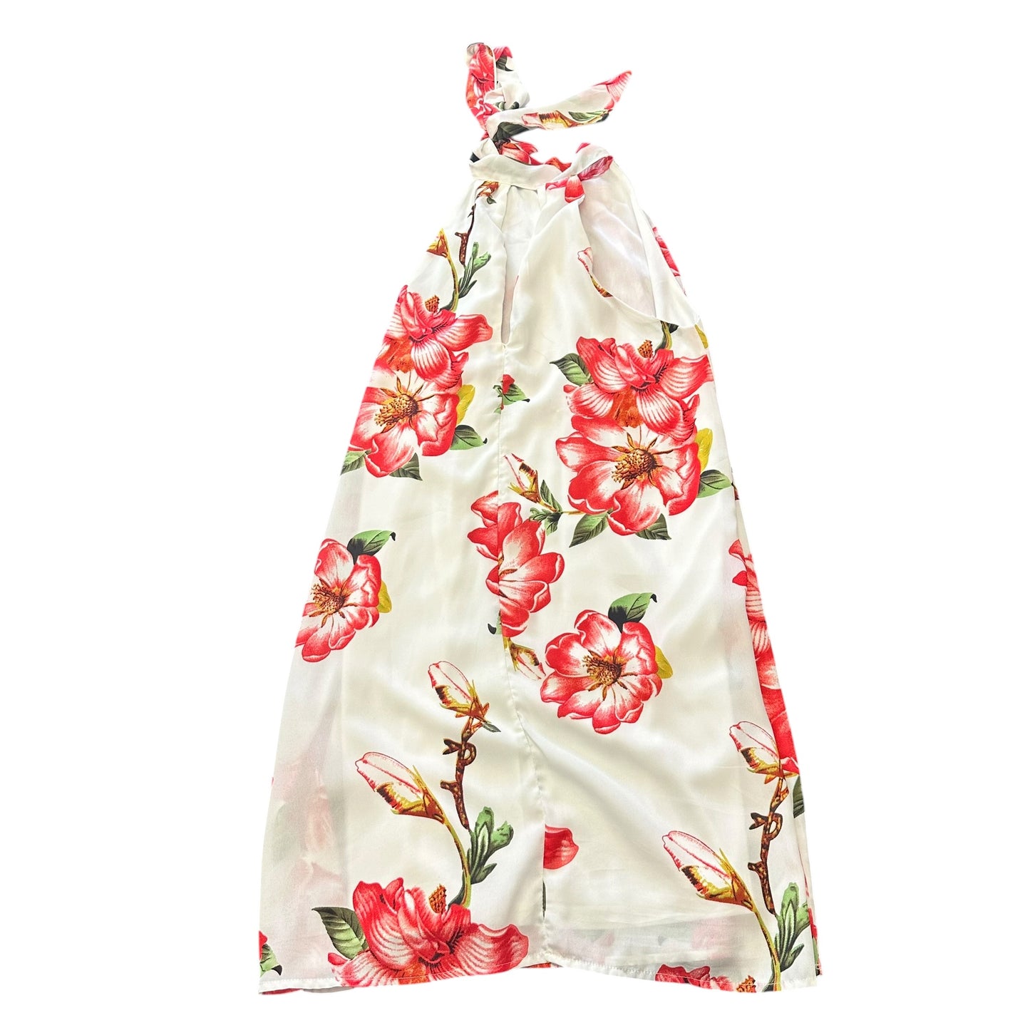 SHE & SKY WHITE TROPICAL HIGH NECK DRESS 112 LARGE