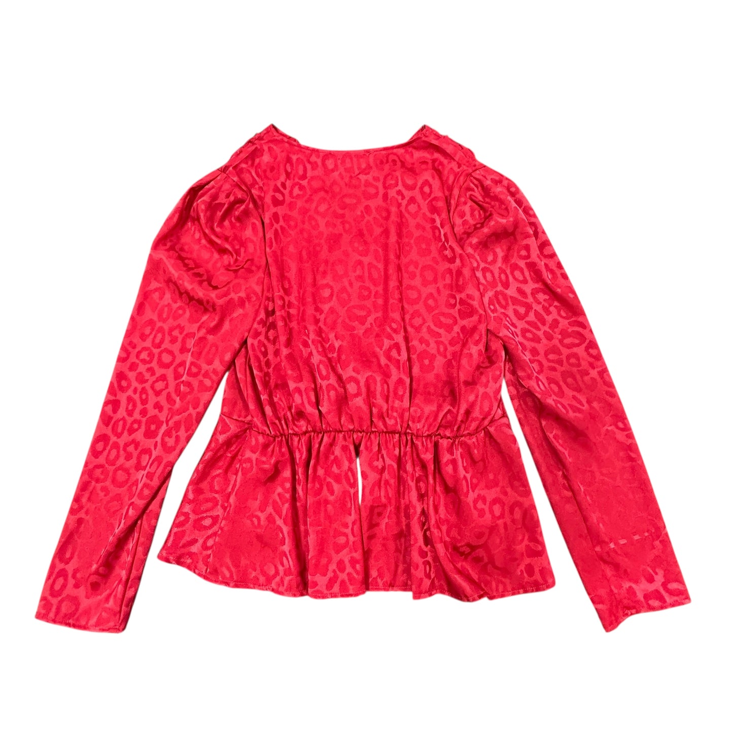 A LOVE STORY RED ANIMAL PRINT BLOUSE NWT 239 MEDIUM