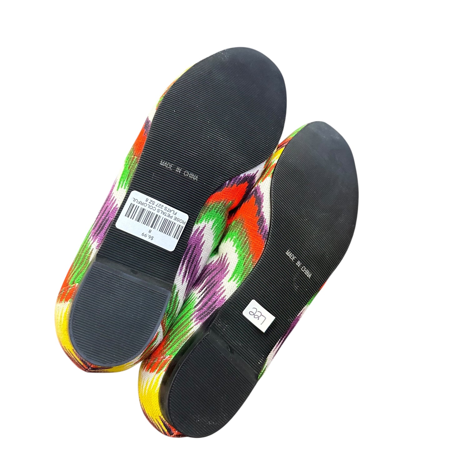 ROSE PETALS COLORFUL FLATS 227 SZ 8