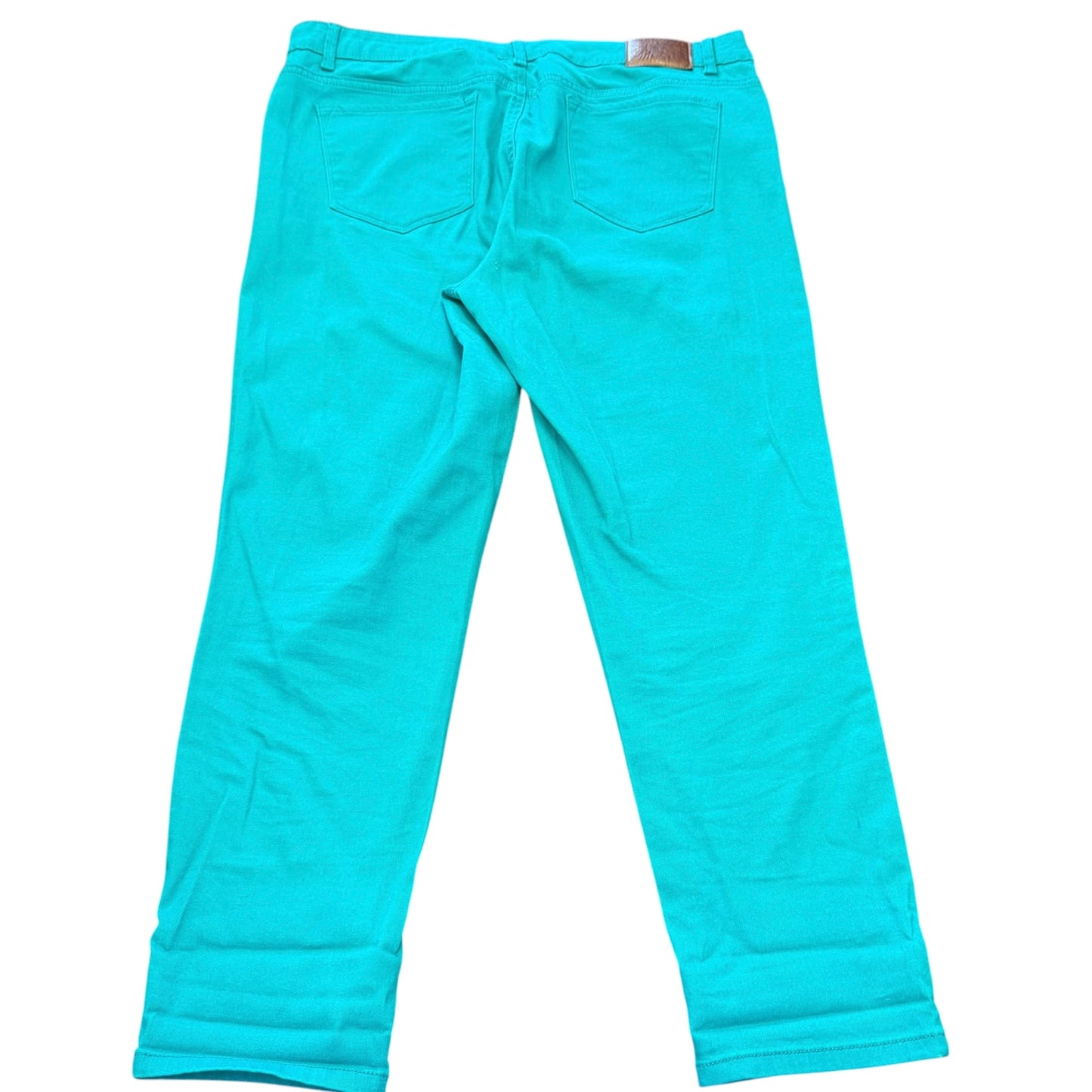 ANNE KLEIN SKINNY TEAL JEANS 169 SZ 14