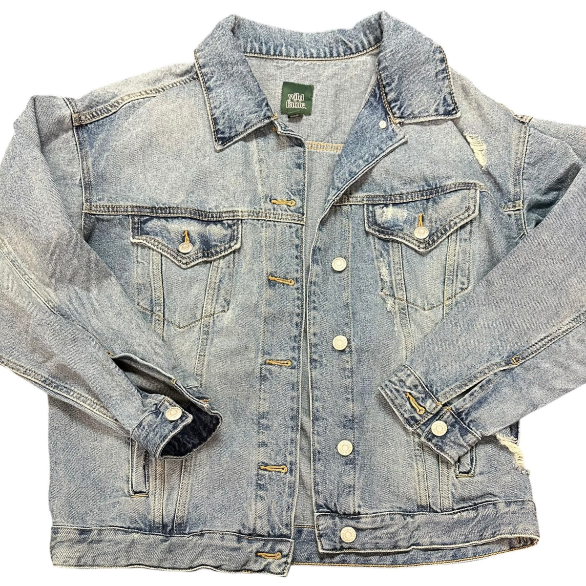 WILD FABLE BLUE DENIM JACKET OVERSIZED 100 SMALL