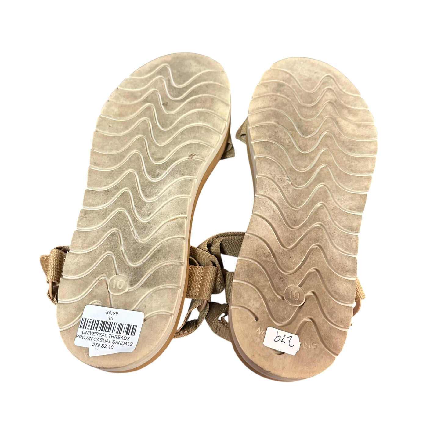 UNIVERSAL THREADS BROWN CASUAL SANDALS 279 SZ 10