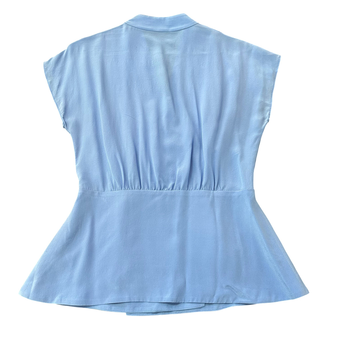 BANANA REPUBLIC SILK BLUE BLOUSE 258 XS