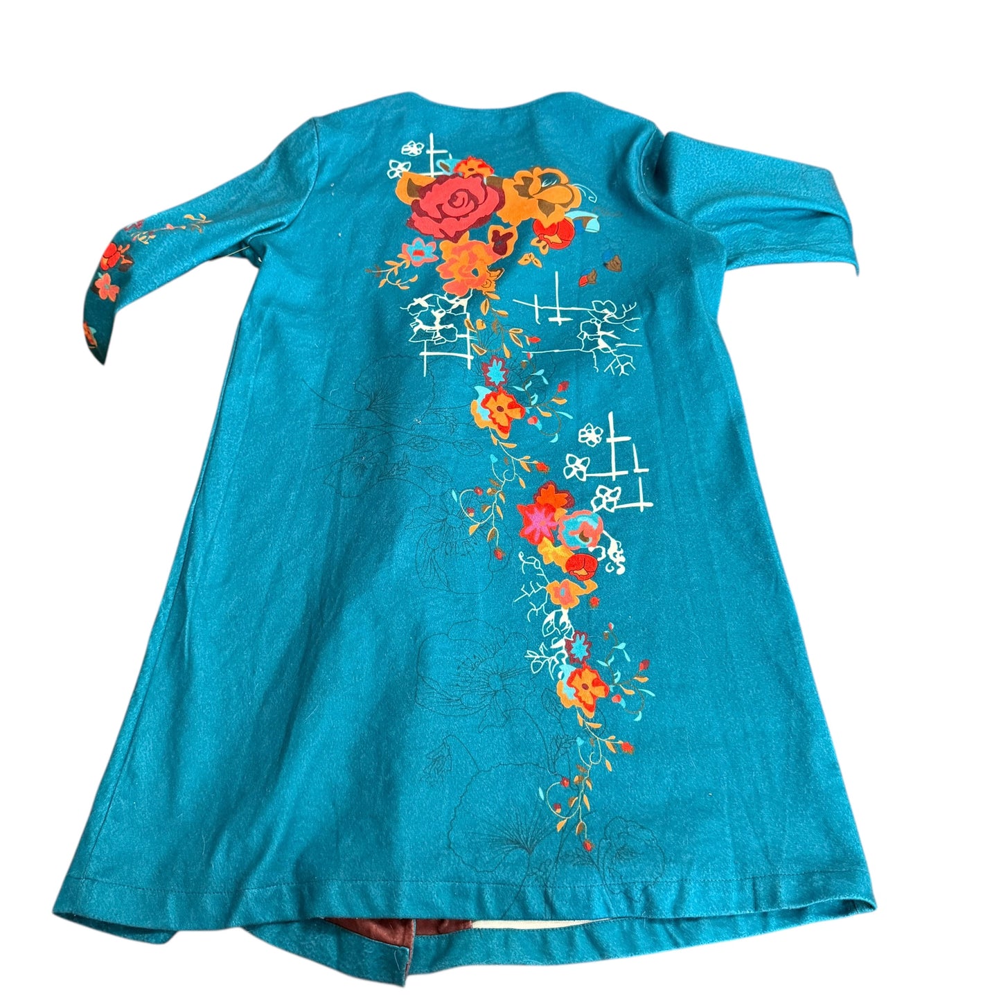 TEAL FLORAL JACKET 250 MEDIUM