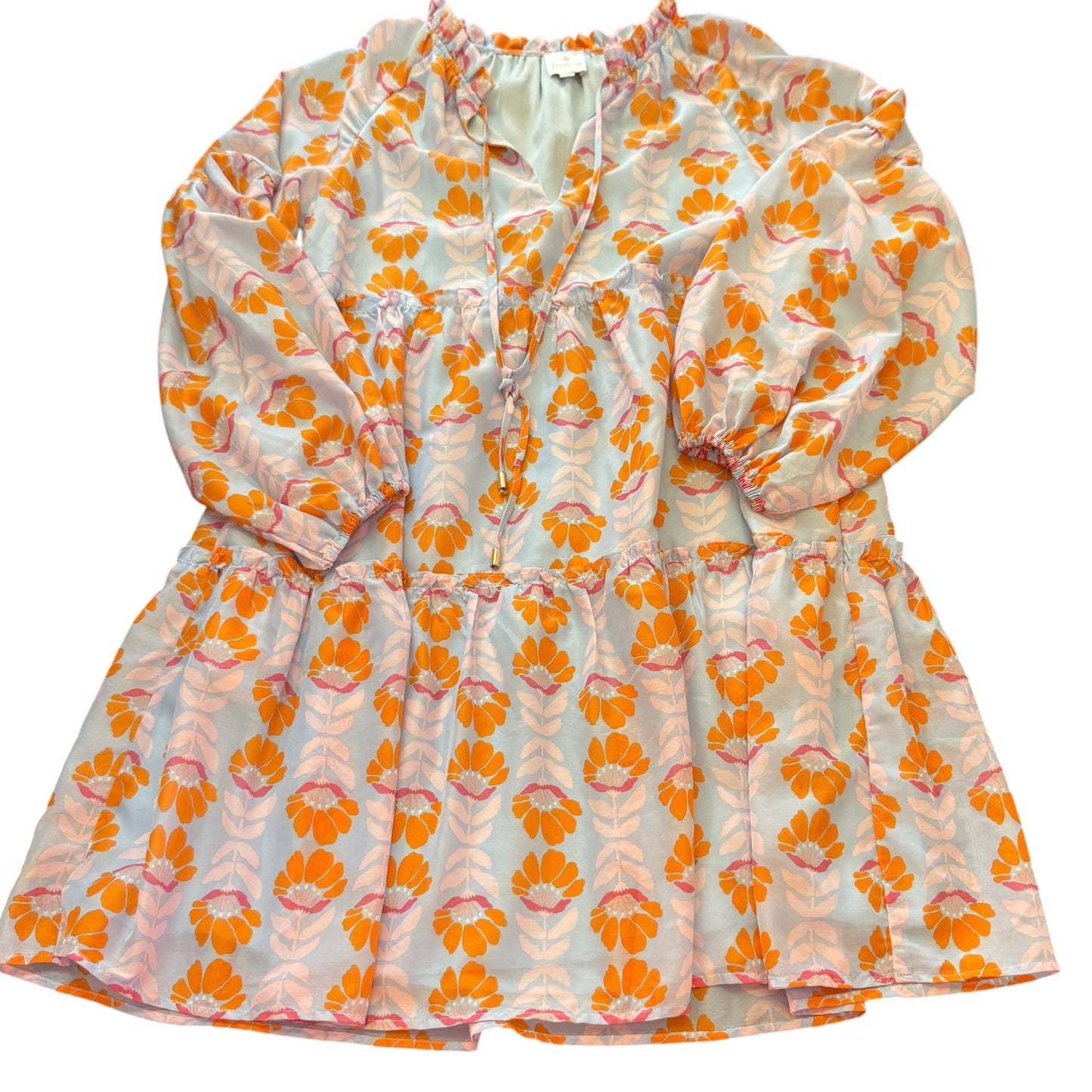 J MARIE LIGHT BLUE FLORAL DRESS 100 SMALL