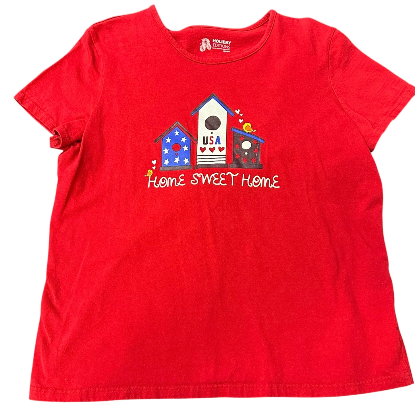 RED HOME SWEET HOME 4TH OF JULY SHIRT 100 XL