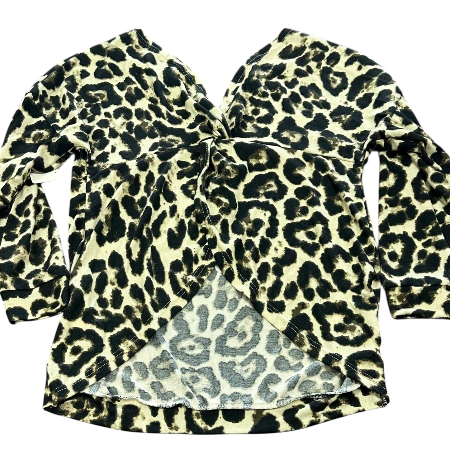 AMARYLLIS ANIMAL PRINT KNOT BACK SWEATER 124 LARGE